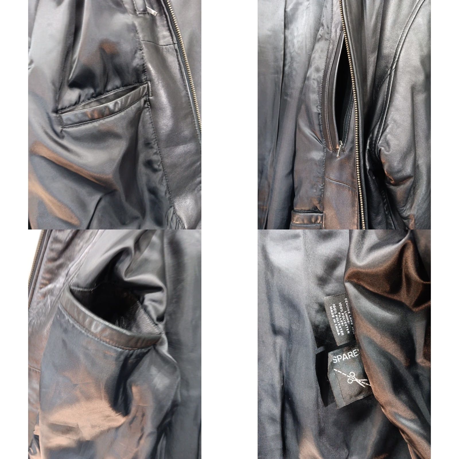 Roundtree & Yorke Roundtree & Yorke Bomber Jacket Men's XL Black 100% Lambskin Leather Zip Spread GUC Classic Style Size US XL / EU 56 / 4 - 8 Thumbnail