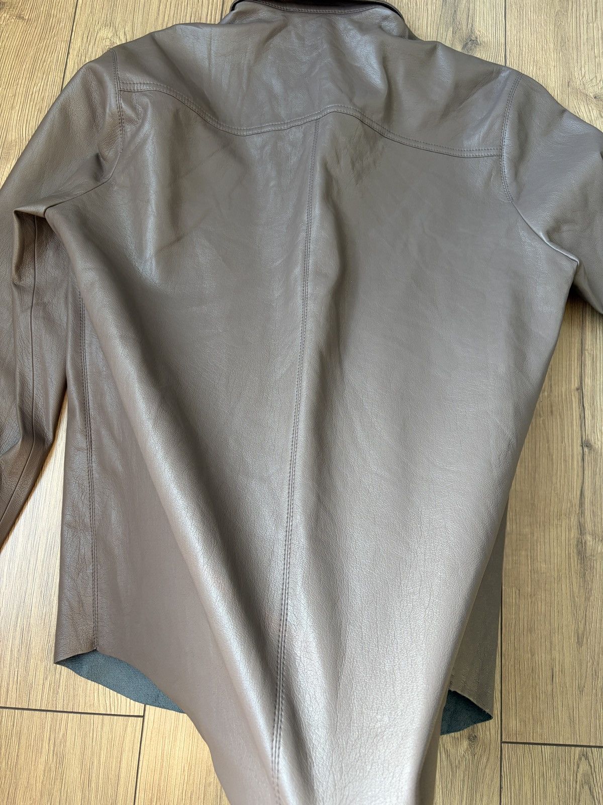 Nanushka NANUSHKA Faux Leather Coffee Brown Shirt Size US S / EU 44-46 / 1 - 15 Thumbnail