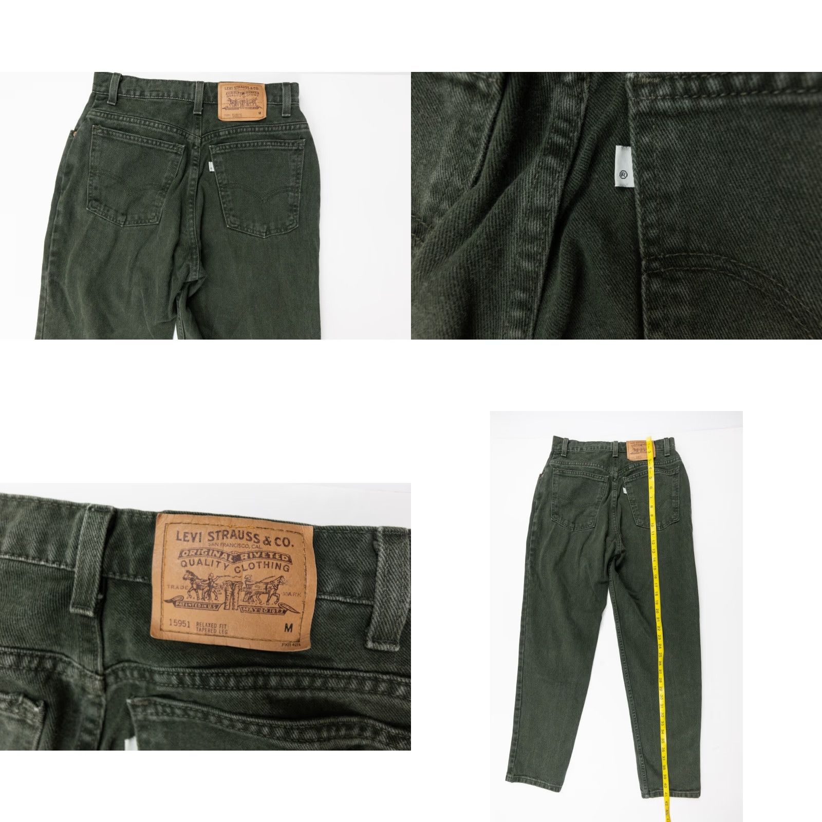 Levi's VINTAGE Levi's Jeans Womens 10 Green 90s Relaxed Fit Tapered Denim Pants Size 32" / US 10 / IT 46 - 8 Thumbnail