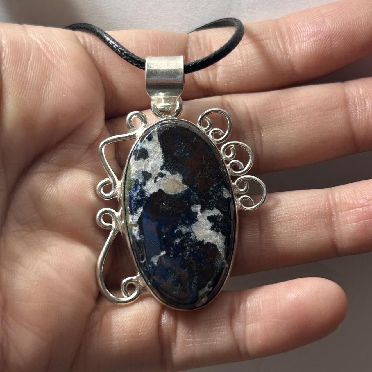 Other Arizona Chrysocolla Gemstone 925 Silver Pendant Necklace Size ONE SIZE - 2 Thumbnail