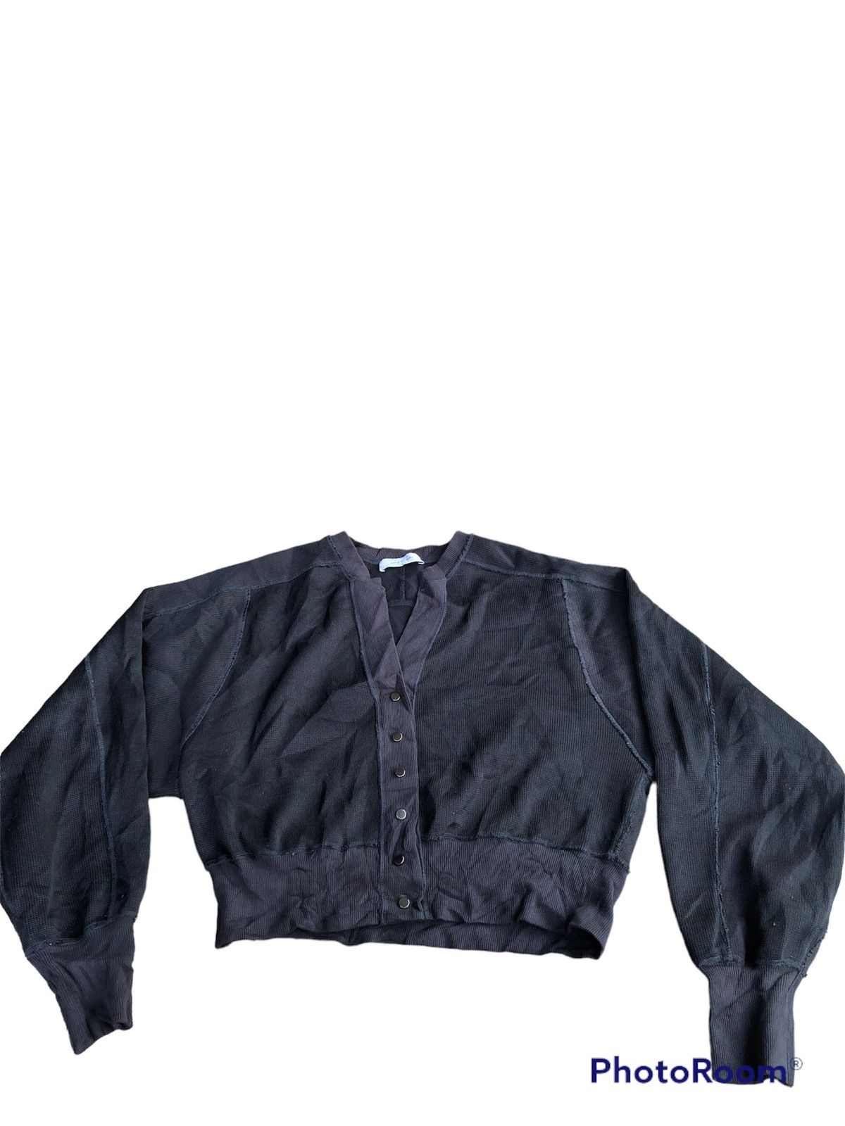 image of Adam Et Rope Adam Eat Rope Crowd Button Jacket Sweatshirt in Black, Women's (Size Medium)