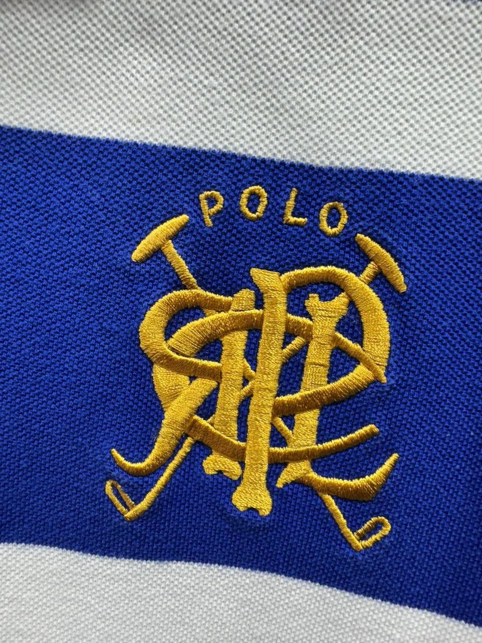 Ralph Lauren Polo Ralph Lauren Navy Blue White Striped Custom Fit Polo Size US M / EU 48-50 / 2 - 2 Thumbnail