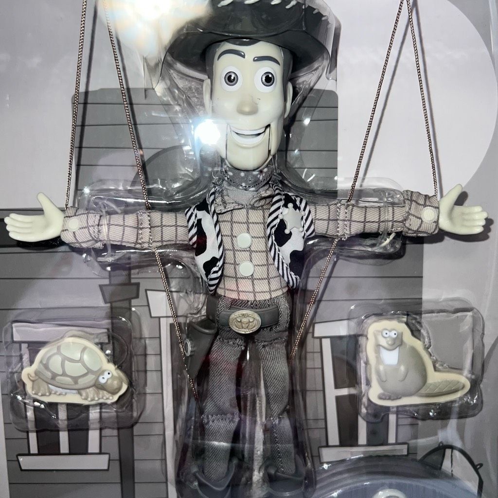 Disney Disney Parks Toy Story Woody Marionette in Black and White in TV Box Size ONE SIZE - 1 Thumbnail
