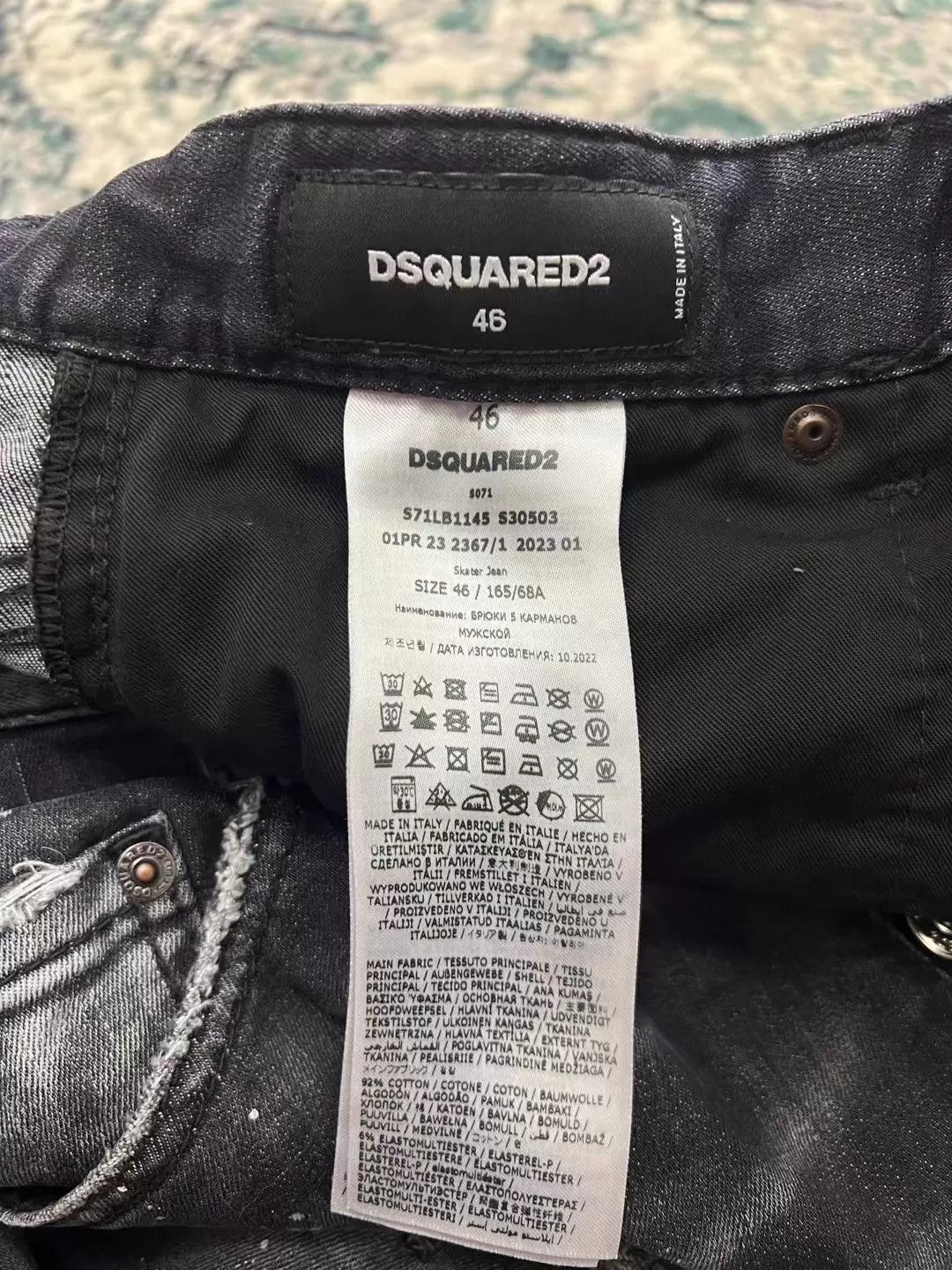 Dsquared2 Dsquared2 2023 SS Black Gray Patched SKATER Jeans Size US 30 / EU 46 - 9 Thumbnail