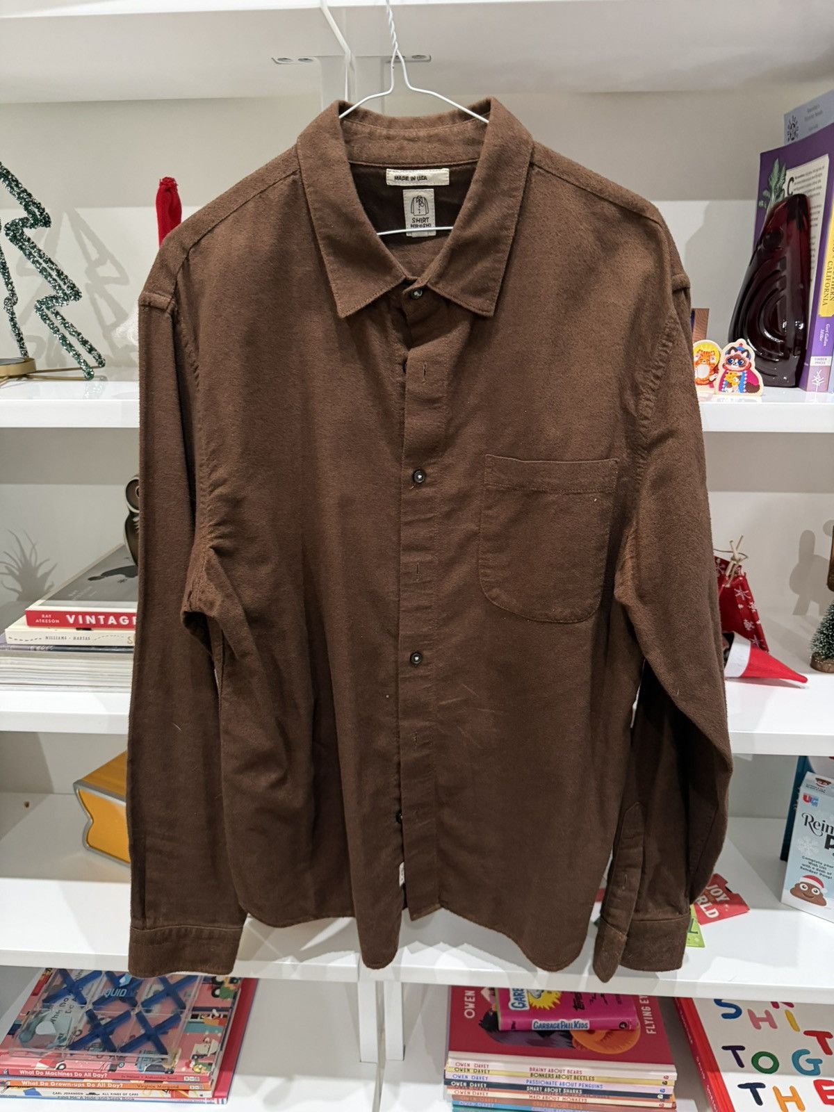 Hiroshi Kato Hiroshi Kato - The Ripper Shirt XL Brown Flannel Made in USA Size US XL / EU 56 / 4 - 1 Thumbnail