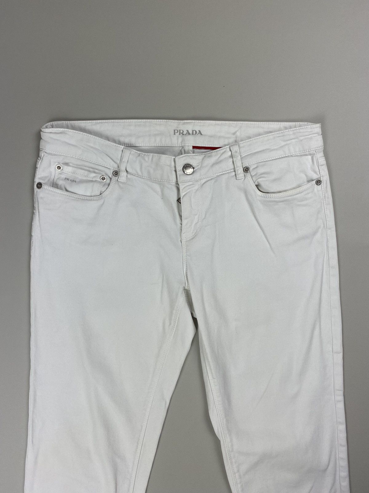 Prada Prada ladies cropped denim Breeches jeans size 29 white Size 29" - 6 Thumbnail