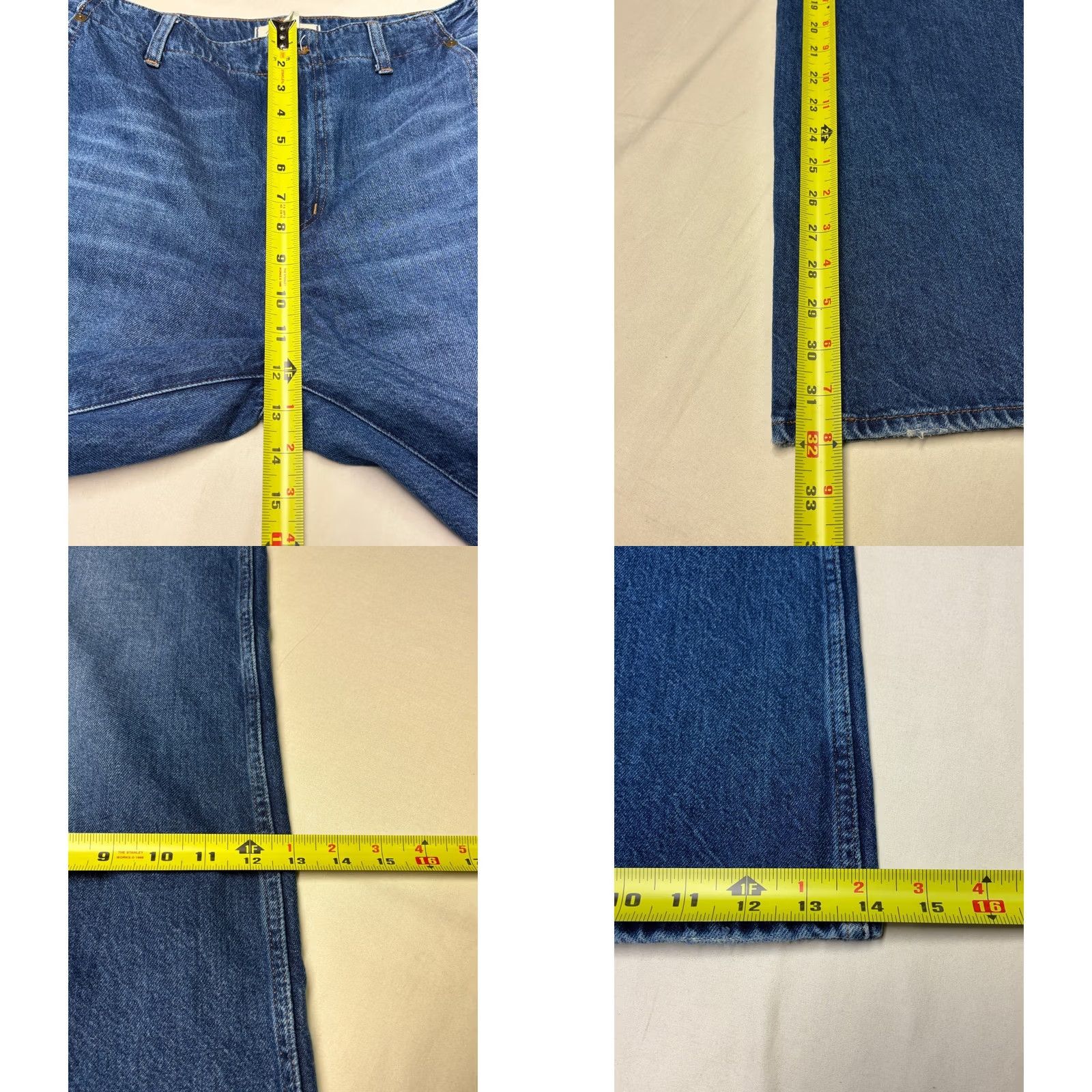 Madewell Madewell Jeans Wide Sweep Trouser Blue High Rise 100% Cotton 28W 32L Denim Five-Pocket Wide-Leg Women Vintage: No Size 28" / US 6 / IT 42 - 9 Thumbnail