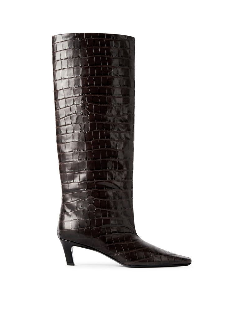 Toteme COCONUT EMBOSSED WIDE-LEG BOOTS Size US 8 / IT 38 - 1 Thumbnail