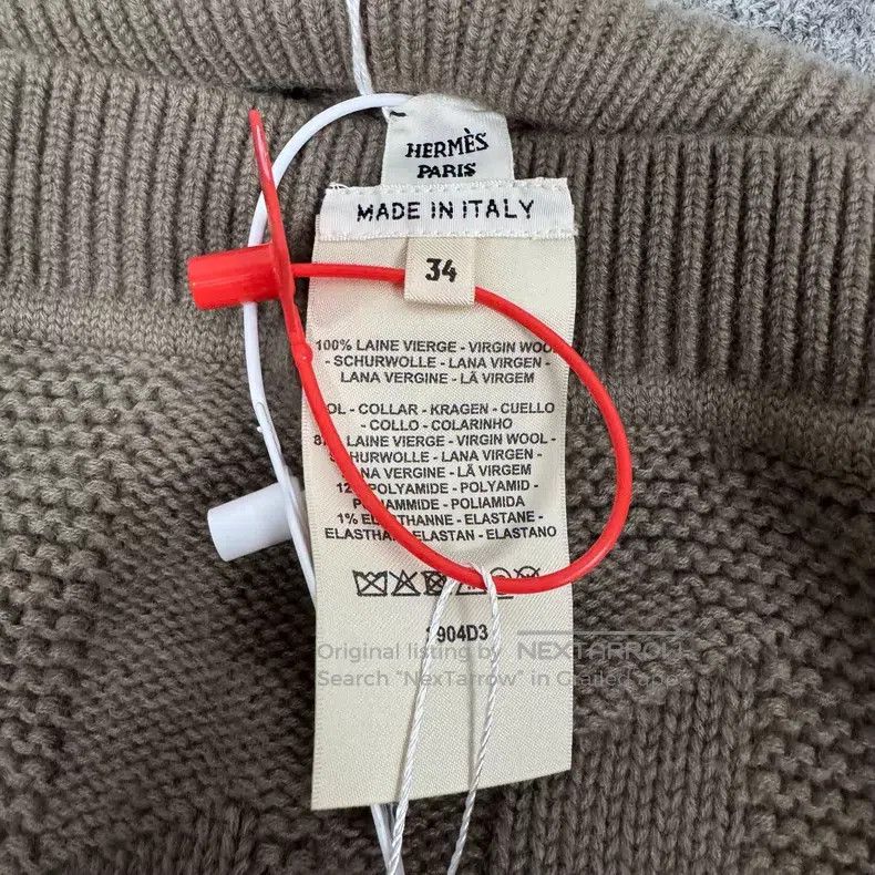 Hermes Hermes Khaki Knit Cloak Poncho Size XXS / US 00 / IT 34 - 6 Thumbnail