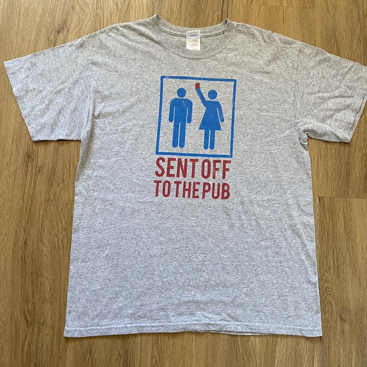 Gildan Sent Off To The Pub graphic t-shirt - grey and red Size US L / EU 52-54 / 3 - 1 Thumbnail