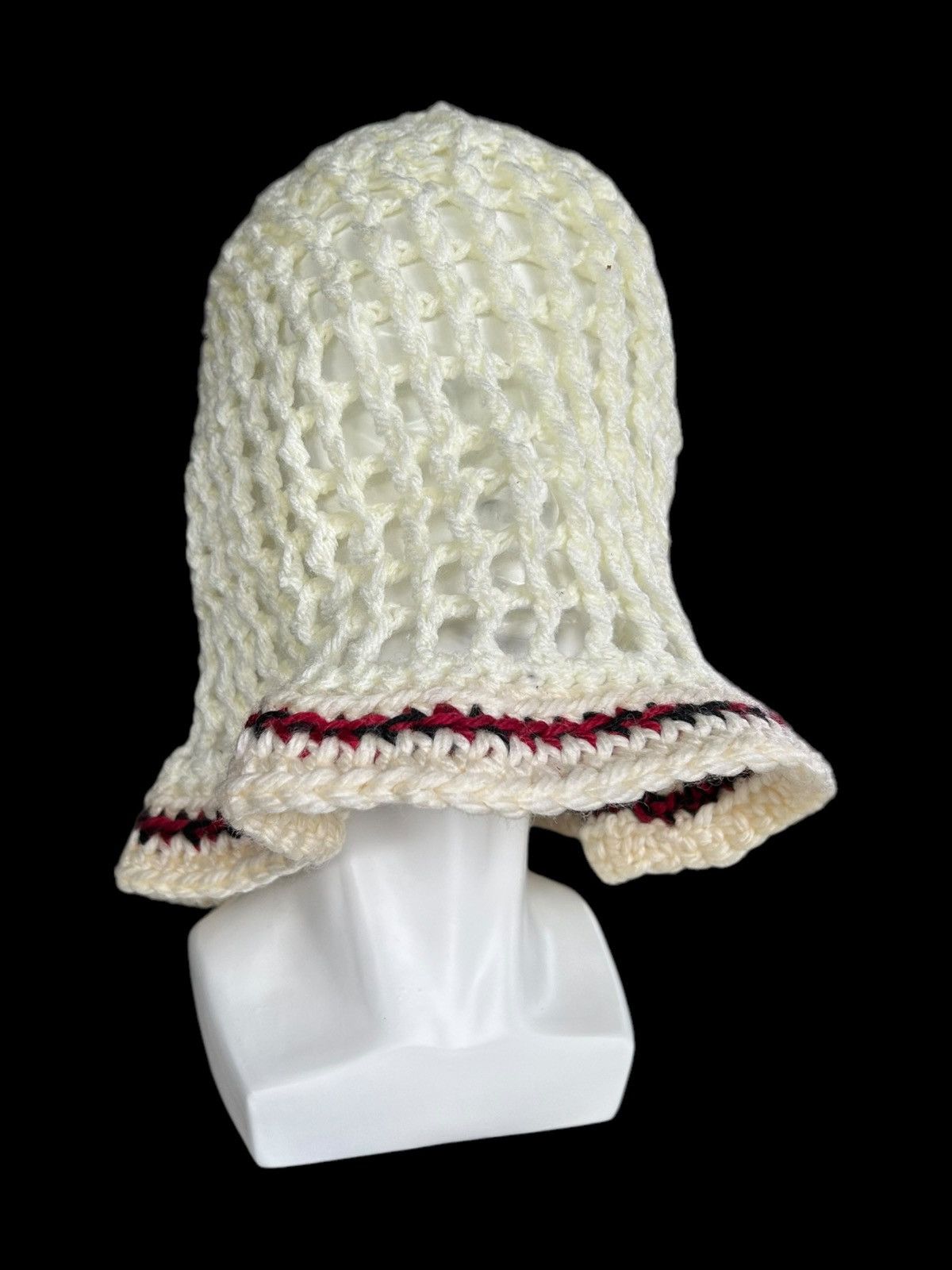 Japanese Brand × Kapital × Vintage Crochet Knitted Handmade Big Hats Rare Deisgn🎌☠️☠️ Size ONE SIZE - 2 Thumbnail
