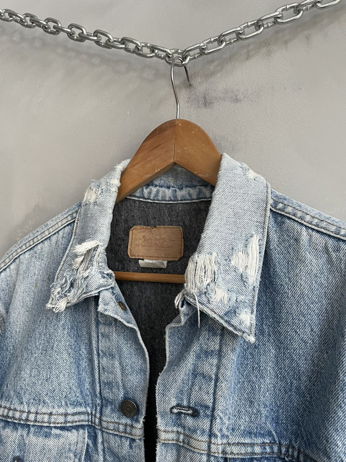 Levi's Distressed faded 90s rare Levis trucker jacket Type 1 80s Size US M / EU 48-50 / 2 - 6 Thumbnail