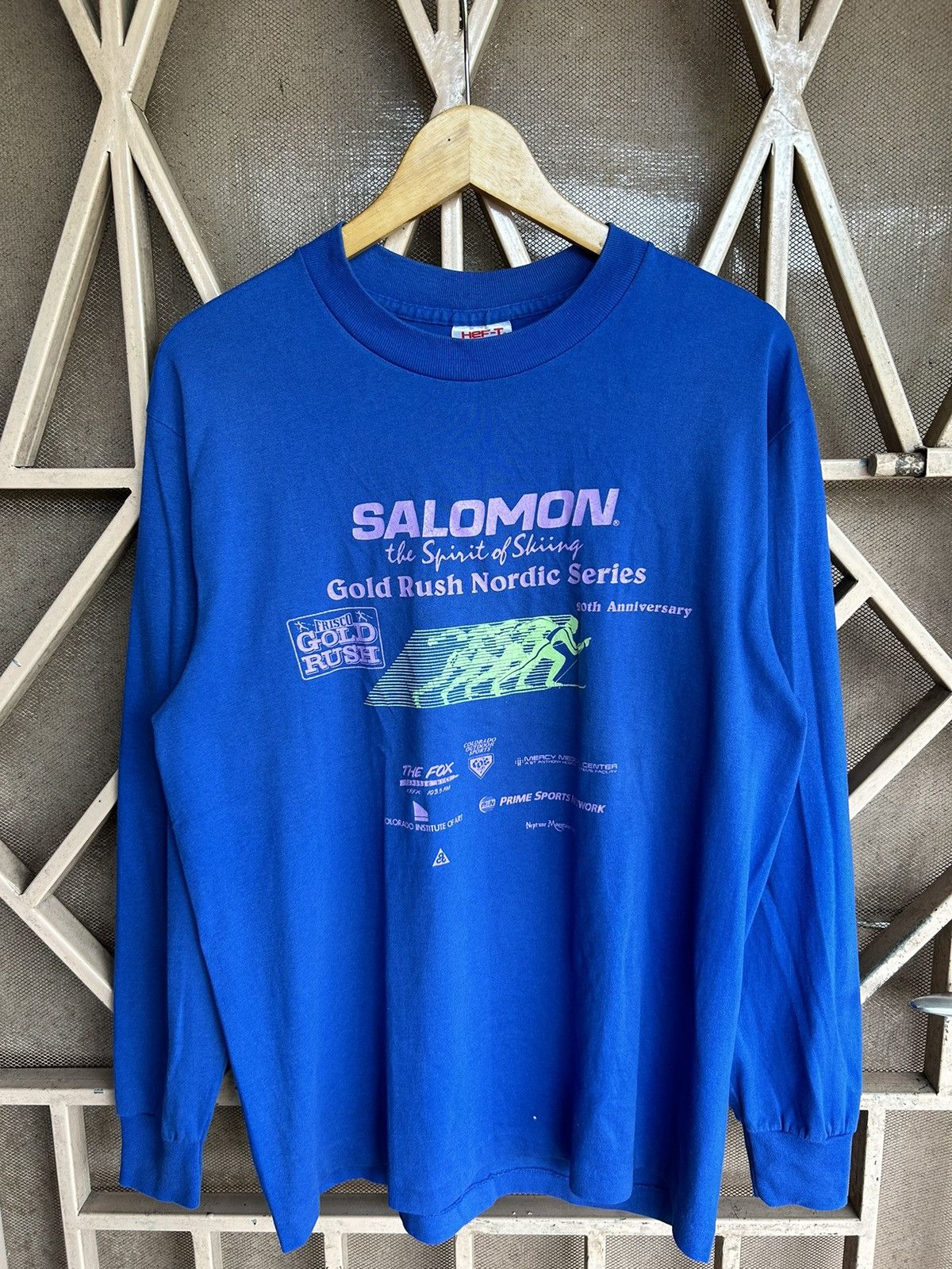 Salomon × Vintage Vintage 80s salomon 20th anniversary tees Size US L / EU 52-54 / 3 - 1 Thumbnail