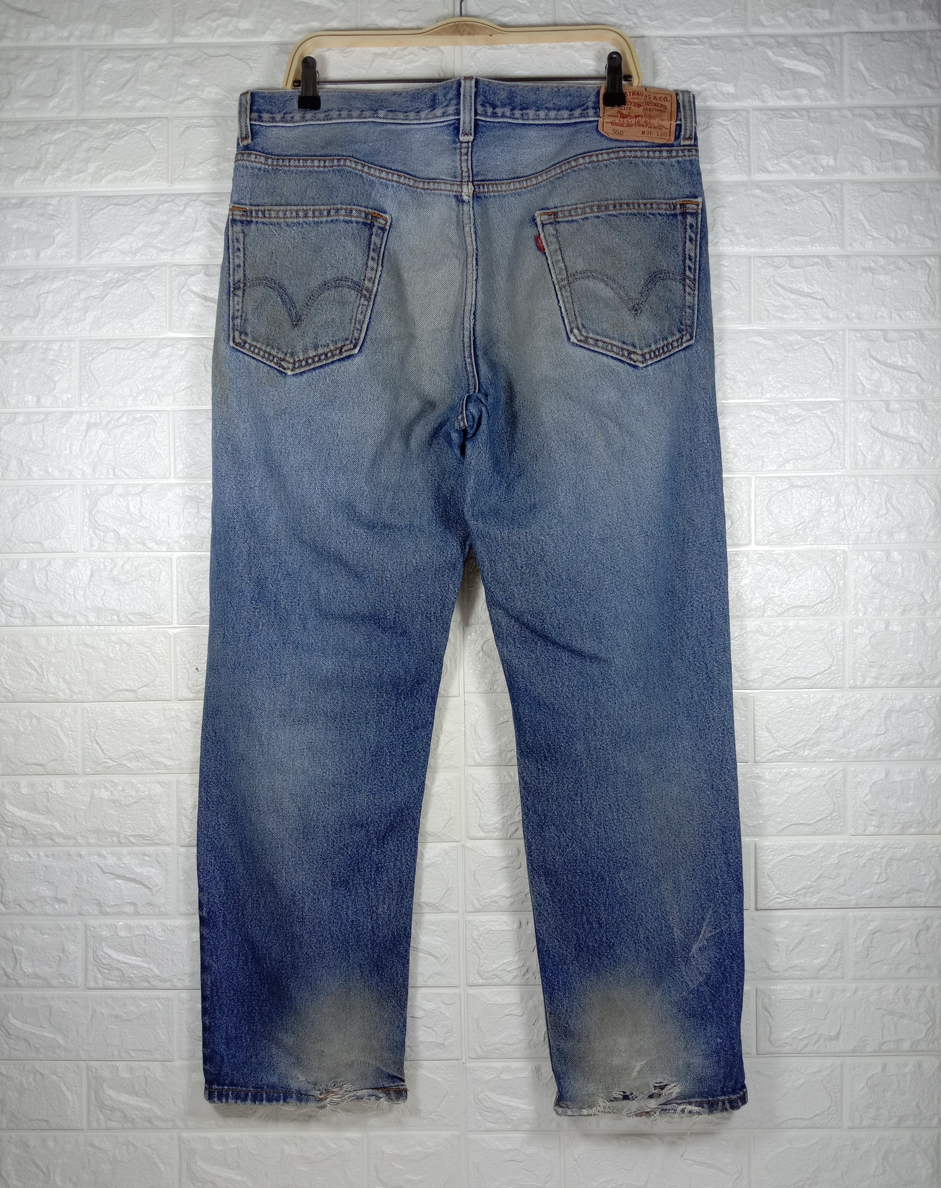 Levi's Vintage Levi’s 550 Jeans Rusty Wash Distressed Denim Size US 36 / EU 52 - 5 Thumbnail