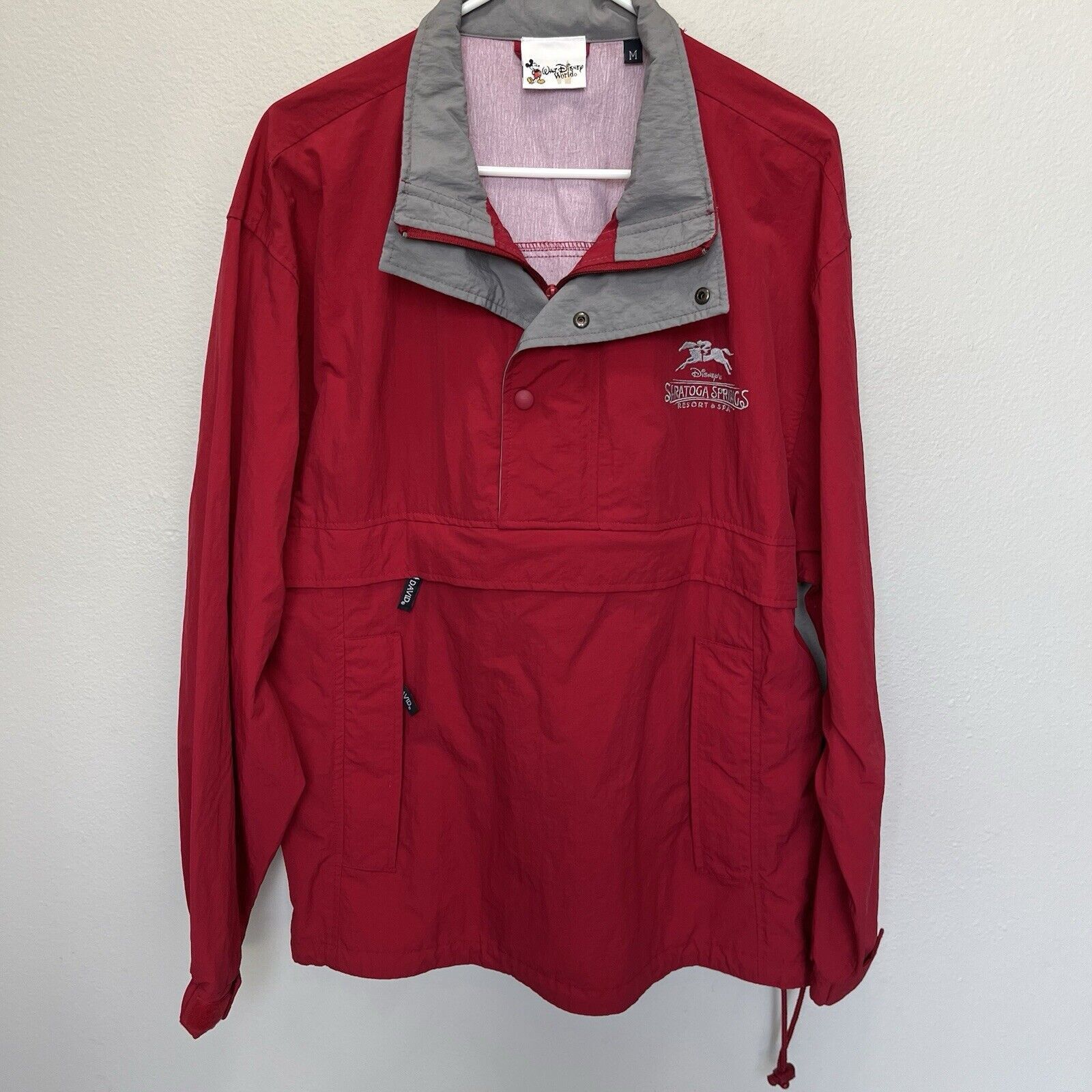 Disney Disney | Vintage Red Anorak 1/4 Zip Jacket Saratoga Springs Size US M / EU 48-50 / 2 - 2 Thumbnail