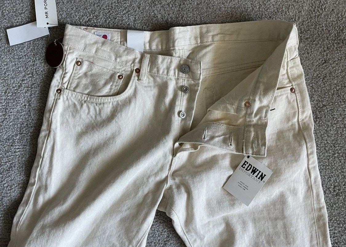 Edwin Edwin Ecru Relaxed Taper Selvedge Size US 36 / EU 52 - 2 Thumbnail