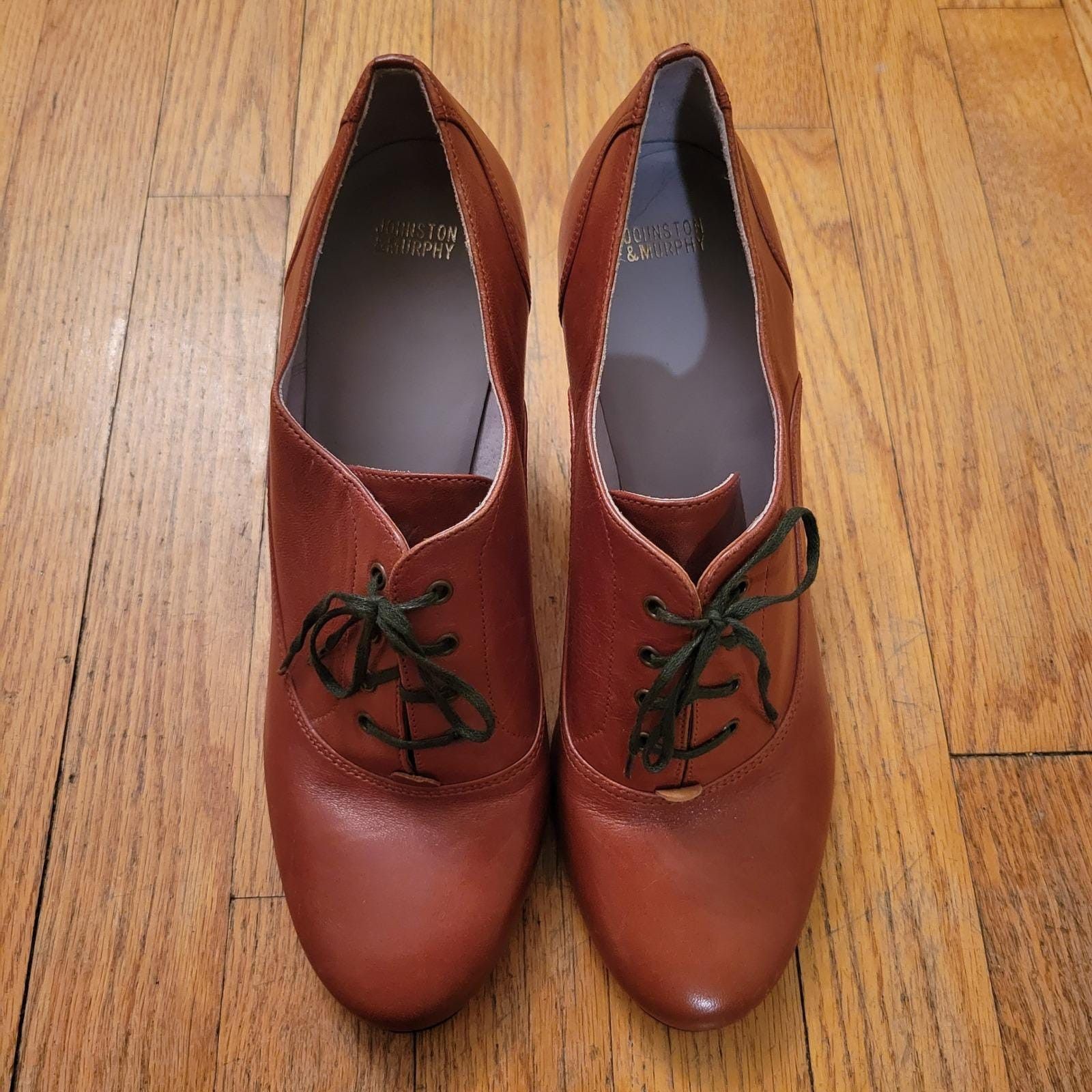 Johnston & Murphy Johnston Murphy 10 Oxford Heels Brown Leather Boho Western Size US 10 / IT 40 - 3 Thumbnail