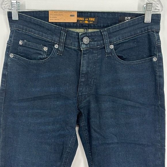 Ring Of Fire Ring of Fire Edge Slim Fit Dark Wash Jeans Men’s 30”x30” Size US 30 / EU 46 - 2 Thumbnail