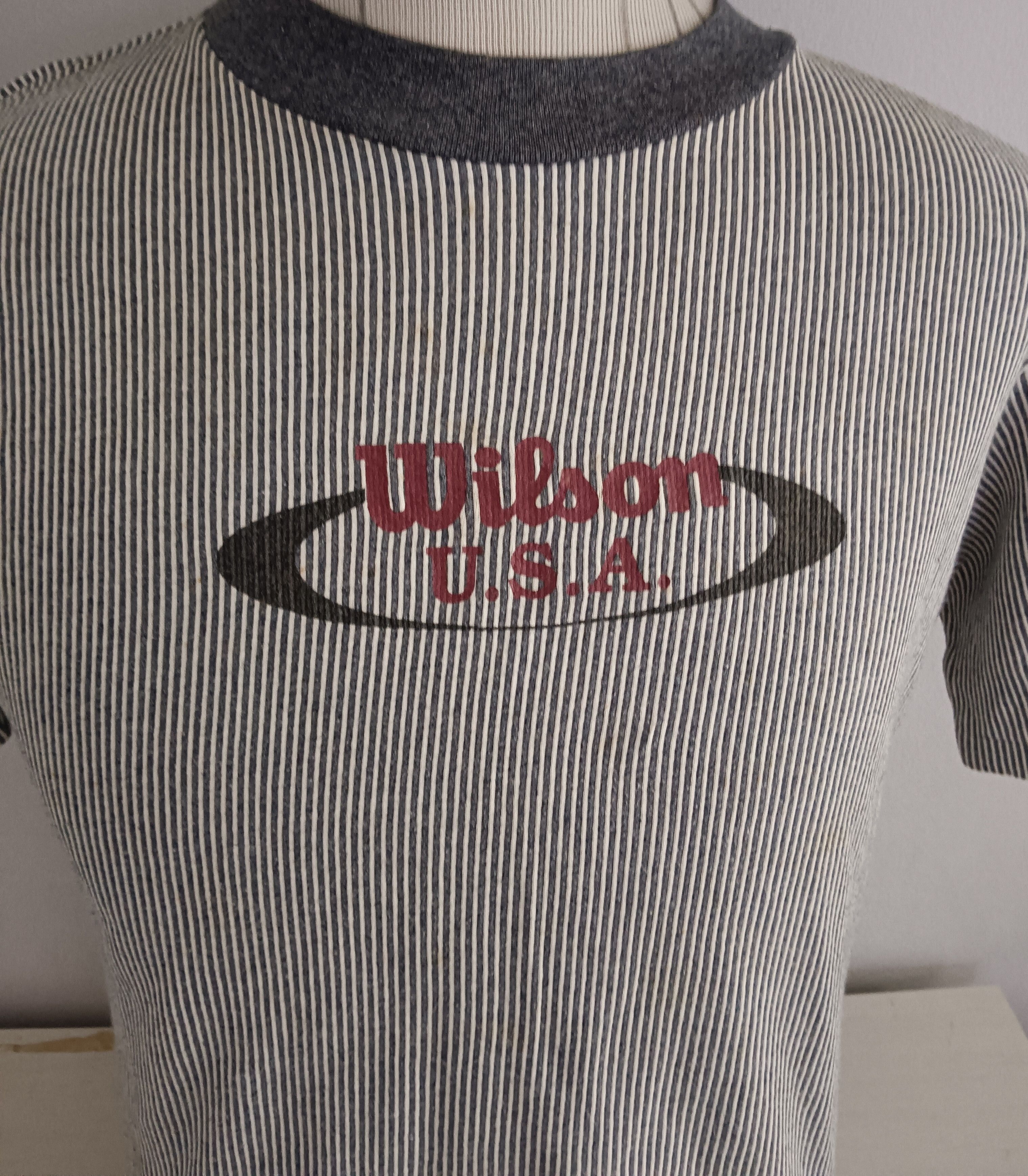 Vintage × Wilson Vintage Wilson T-shirt Stripes S Made in usa Size US S / EU 44-46 / 1 - 3 Thumbnail