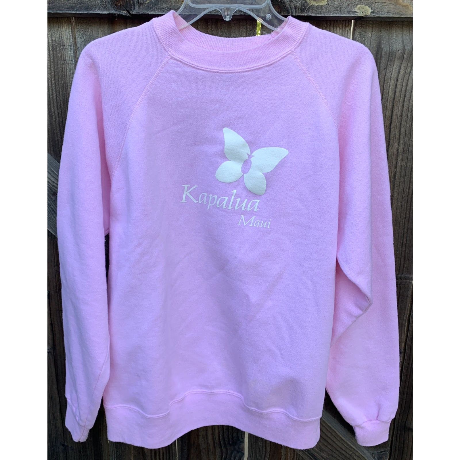 Hanes VINTAGE Hanes Kapalua Maui Graphic Sweatshirt Pullover Raglan Pink Aloha Hawaii Size L Mens Women? (Wait) Size US L / EU 52-54 / 3 - 7 Thumbnail