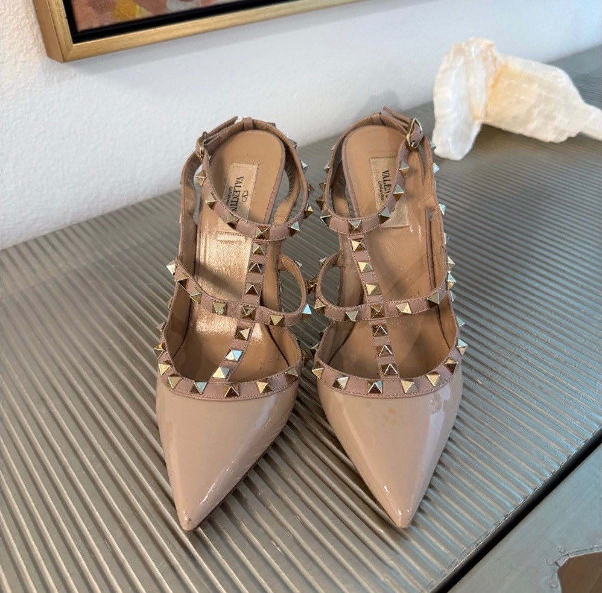 Valentino Valentino Garvani Patent Rockstud Caged Size US 9 / IT 39 - 3 Thumbnail