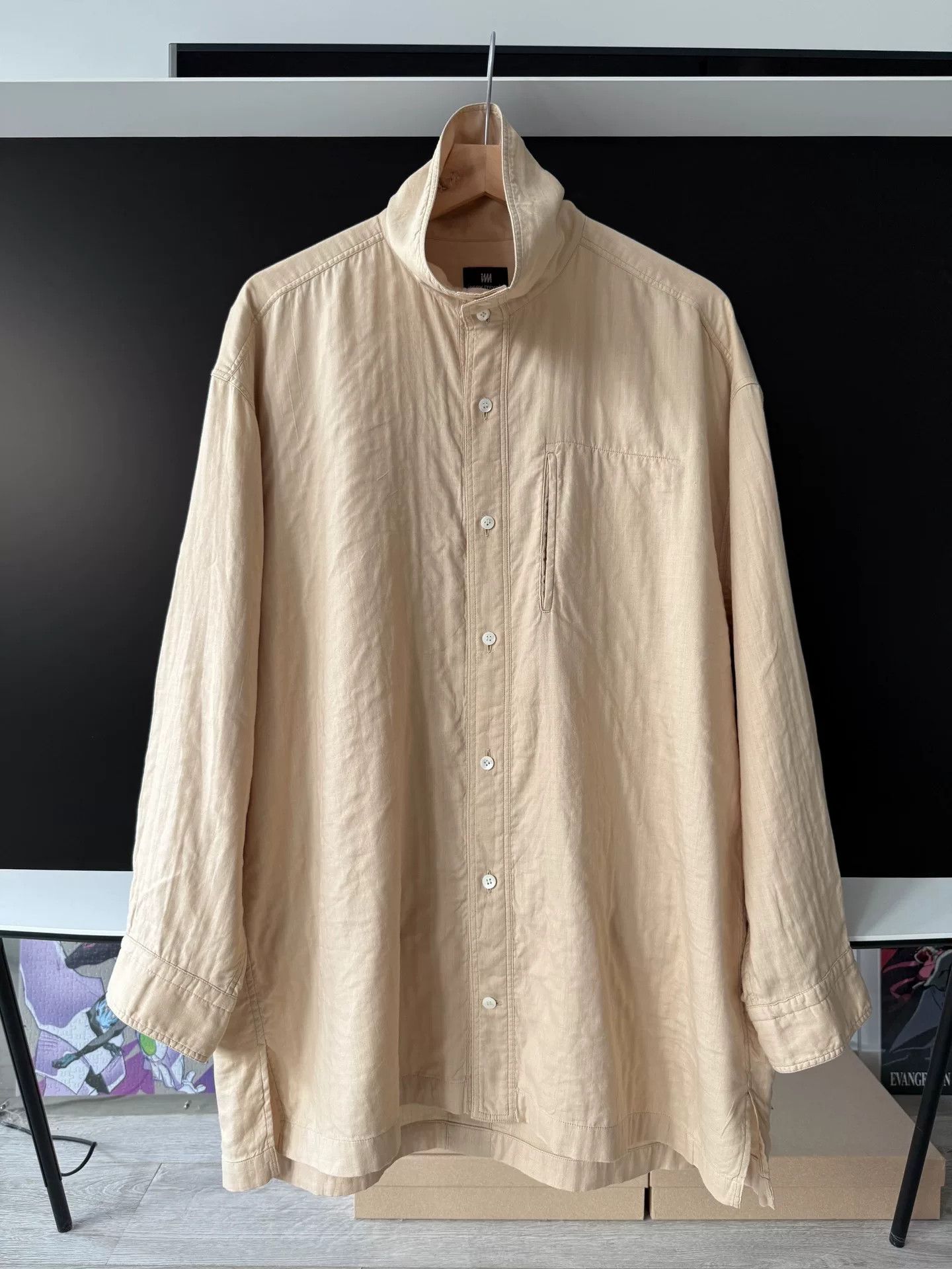 Issey Miyake issey miyake beige oversized collar shirt Size US M / EU 48-50 / 2 - 1 Thumbnail