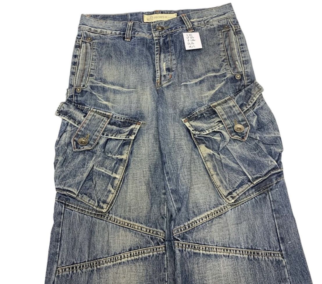 Le Grande Bleu (L.G.B.) Mover USA 3D cargo faded jeans Size US 32 / EU 48 - 2 Thumbnail