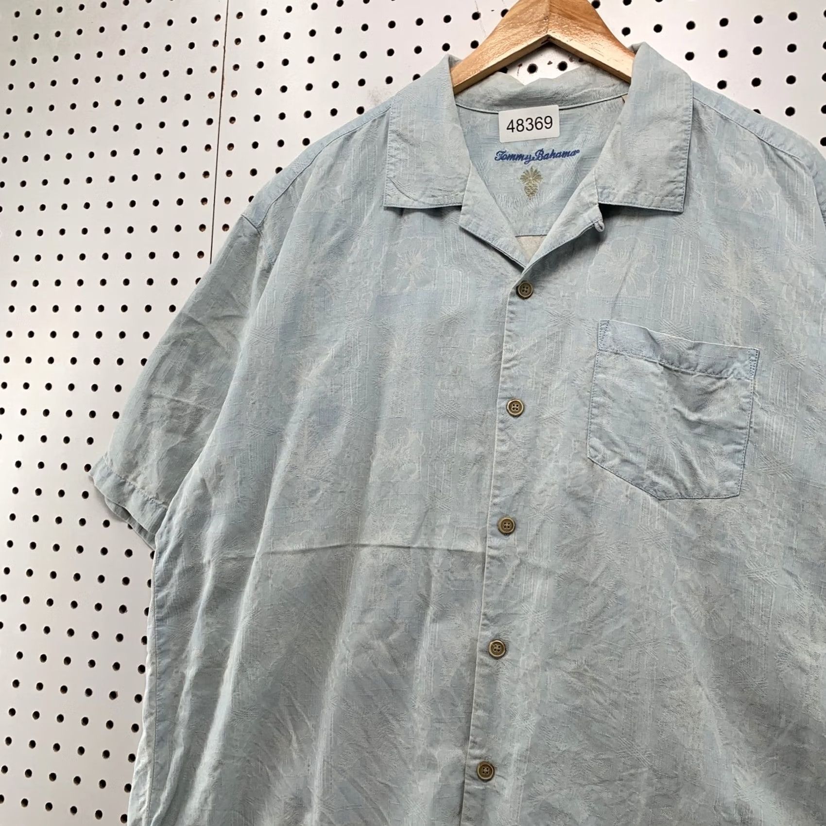 Tommy Bahama Tommy Bahama Silk Button Shirt Mens XL Blue All Over Floral Print Shirt Size US XL / EU 56 / 4 - 6 Thumbnail