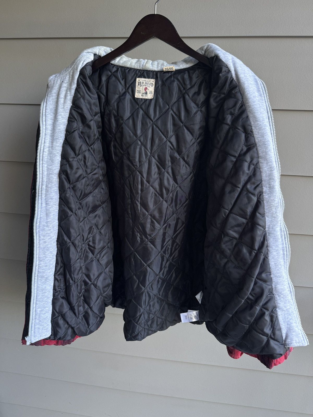 Japanese Brand Tartan Flannel Hooded Jacket Shirt Quilted Lined XL Size US XL / EU 56 / 4 - 4 Thumbnail
