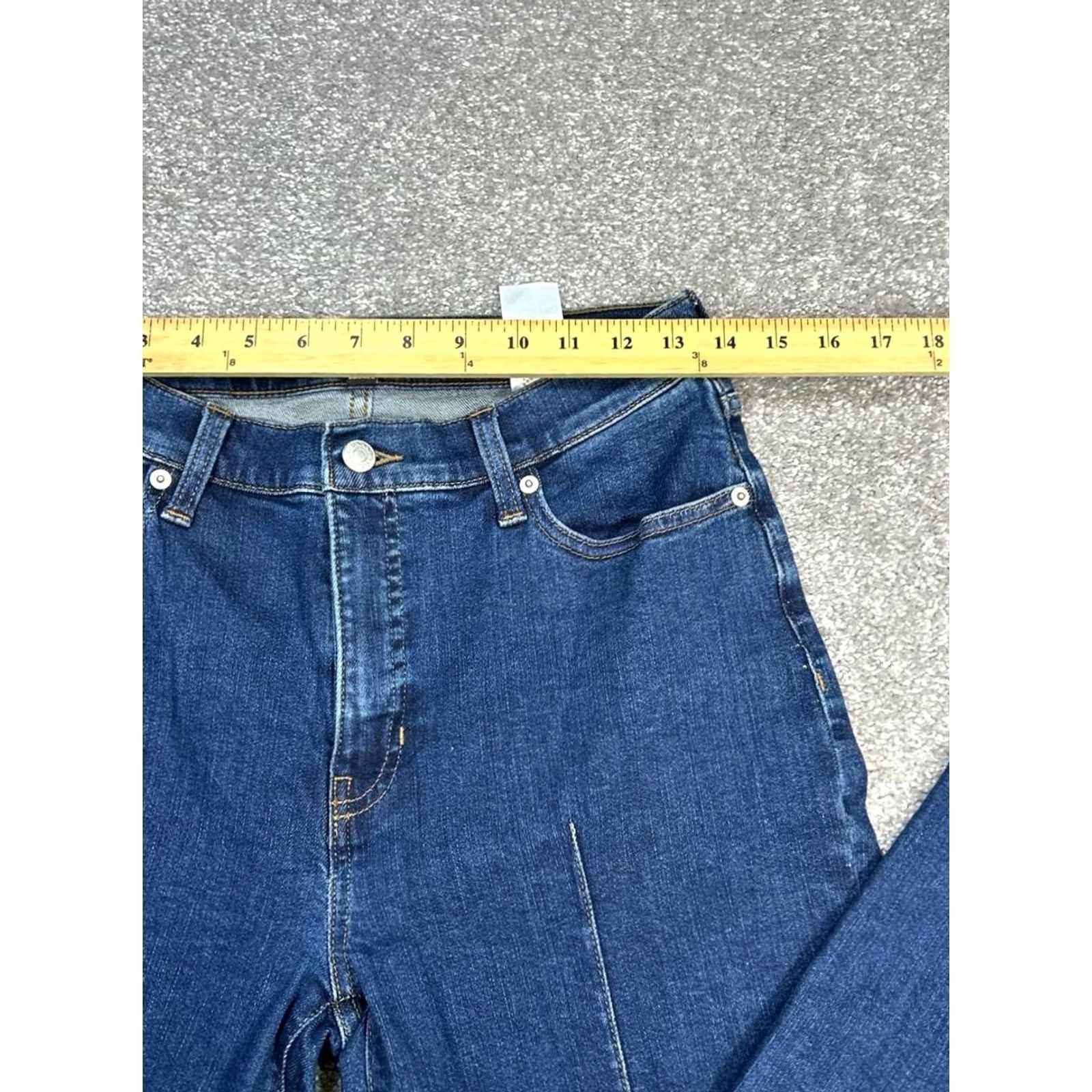 Banana Republic Banana Republic High Rise Wide Leg Jeans Womens 28 Blue Denim Cropped 28x25 Size 28" / US 6 / IT 42 - 6 Thumbnail