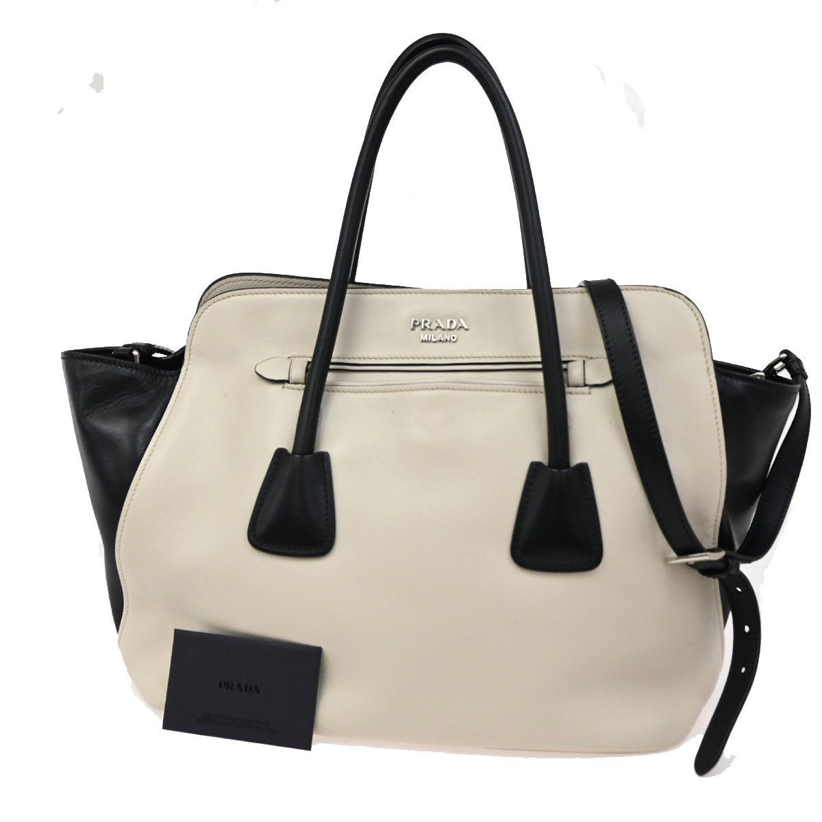 Prada Prada Cuir Convertible Shopping Tote Soft Calf Size ONE SIZE - 1 Thumbnail