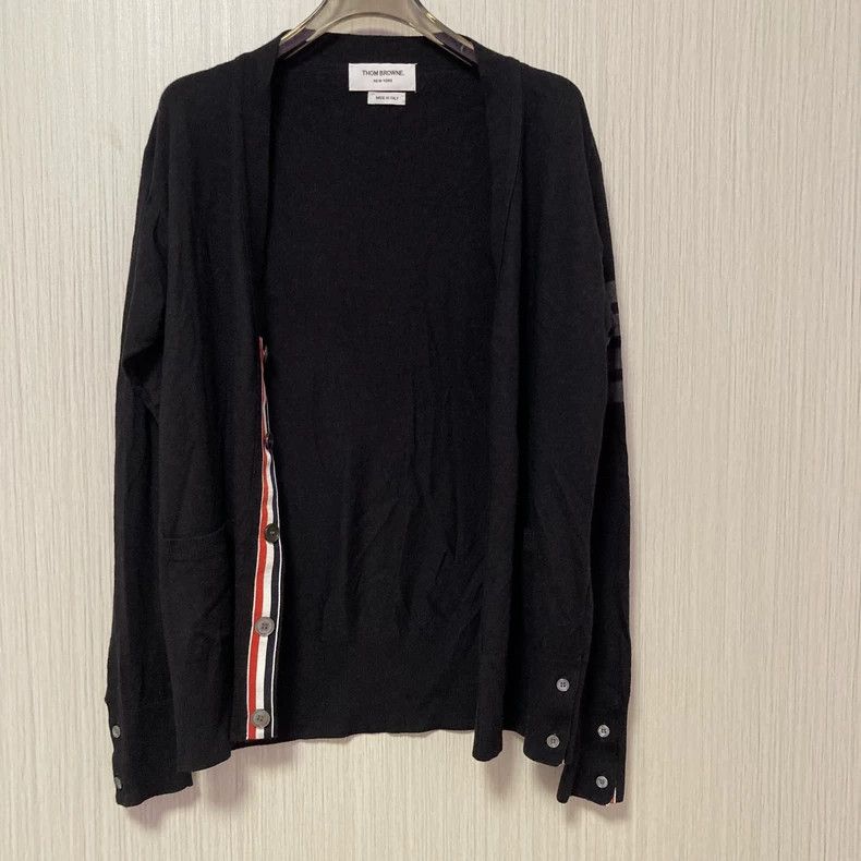 Thom Browne Thom Browne Black wool knit jacket Size US L / EU 52-54 / 3 - 1 Thumbnail