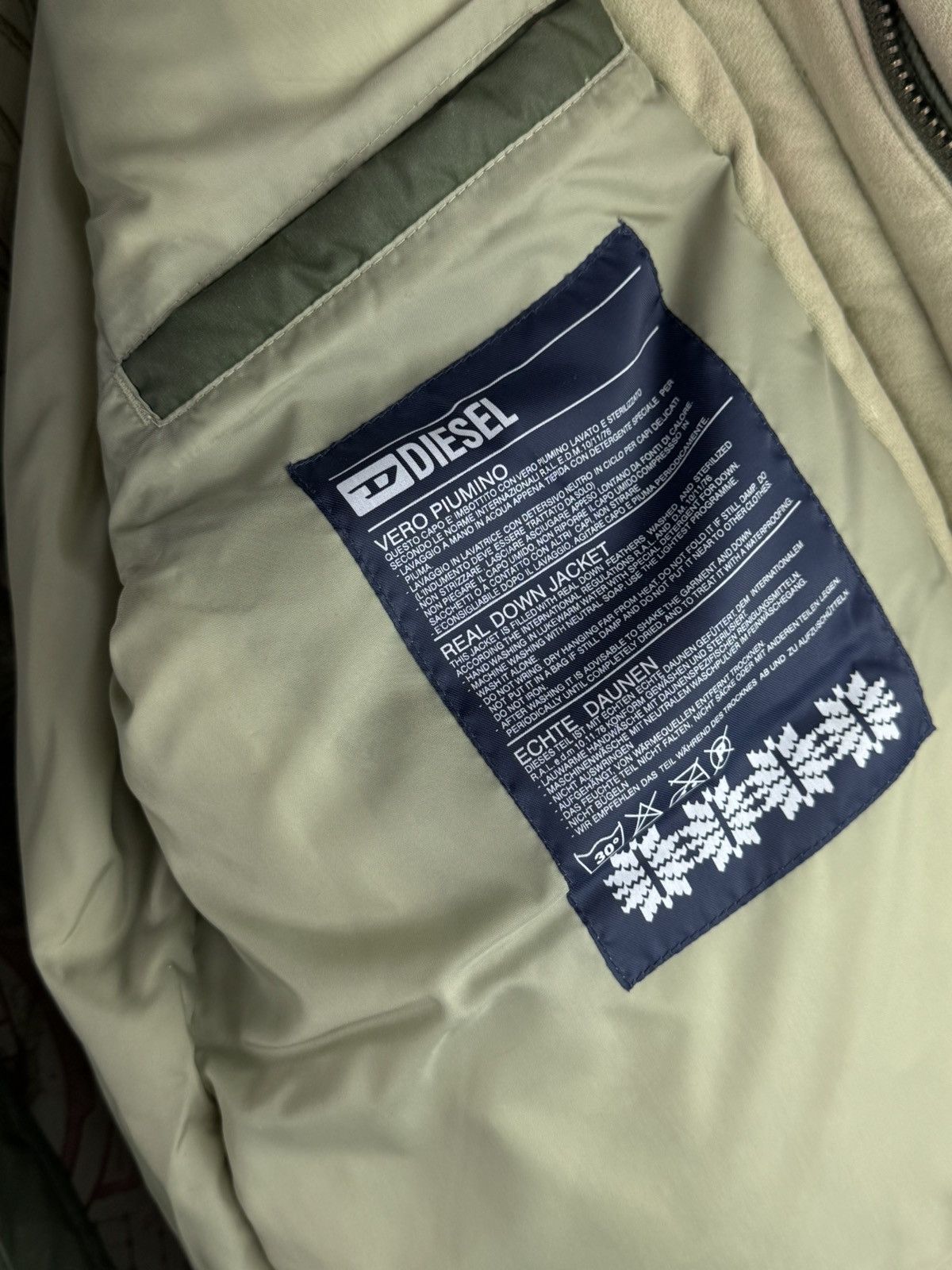 Diesel Vintage Y2K Diesel Military Down Jacket Khaki Size US L / EU 52-54 / 3 - 14 Thumbnail