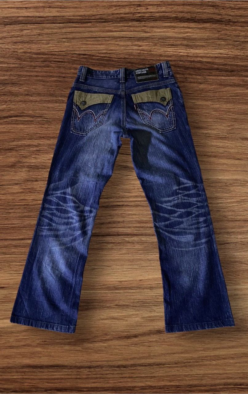 🔥RARE🔥Vintage Edwin Exclusive Flare Distressed Denim