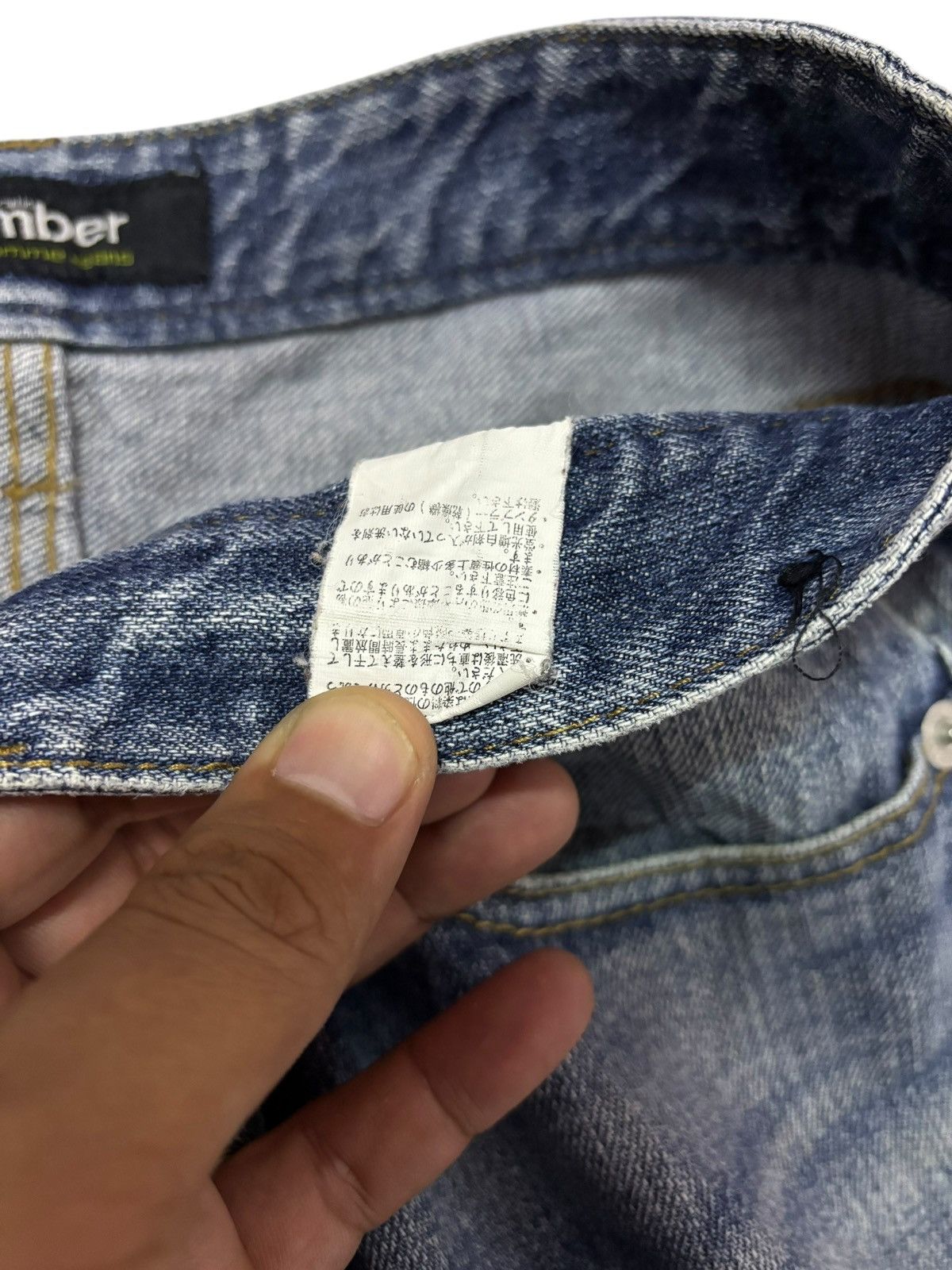 Japanese Brand Vtg Back Number Homme Japan Distressed Jeans Size US 31 - 7 Thumbnail
