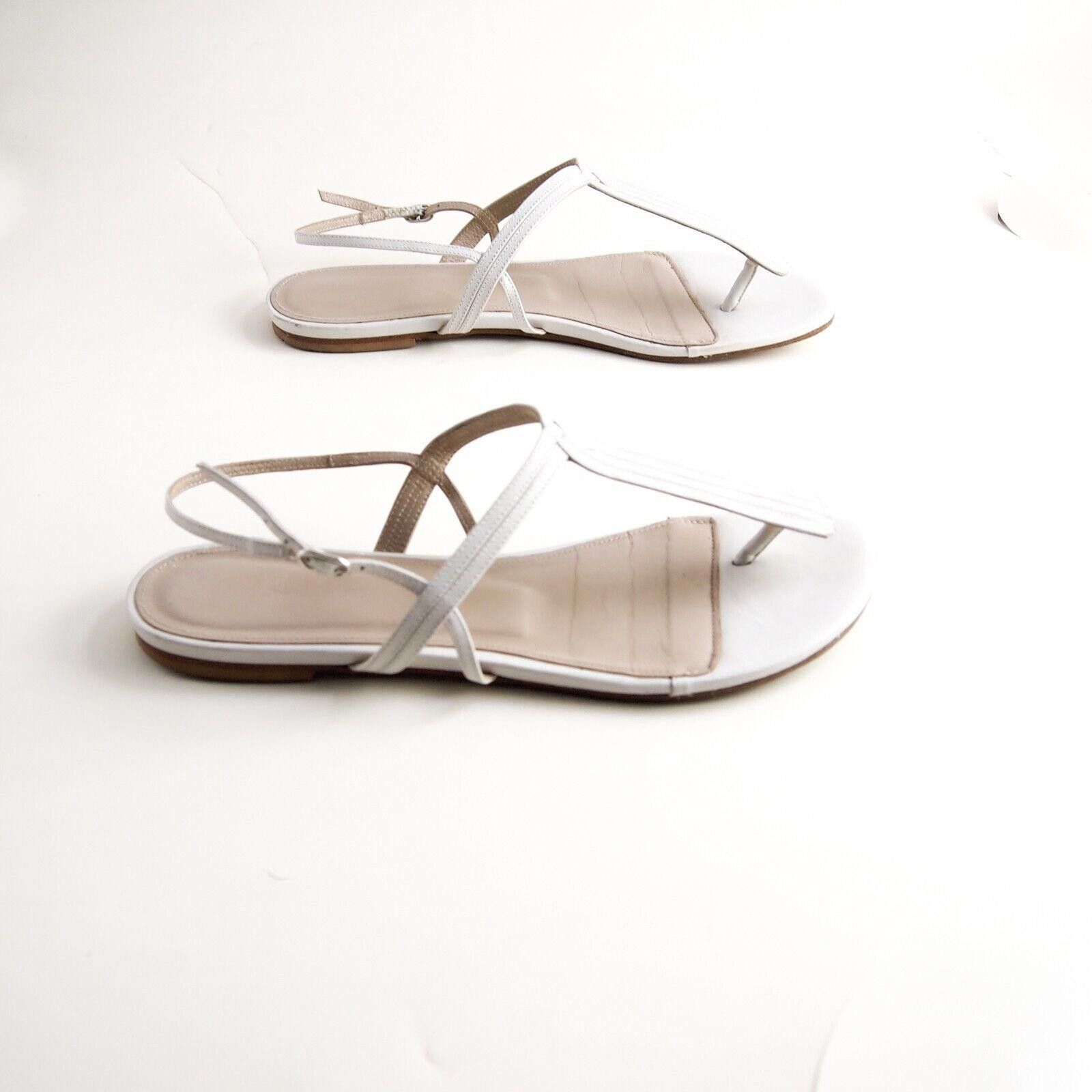 Hugo Boss Hugo Boss Thong Slingback Sandals Ivory Leather US 9 EU 39 Size US 9 / IT 39 - 5 Thumbnail