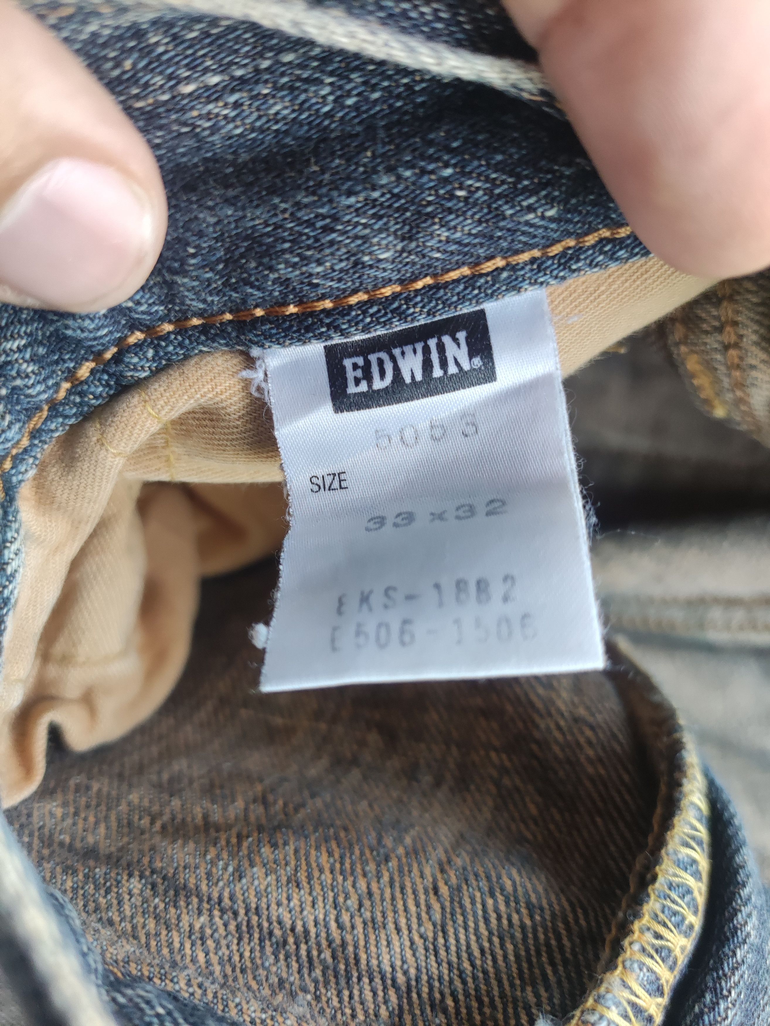 Edwin Vintage Edwin 505 Jean Rusty Jean Distressed Faded Denim Size US 35 - 7 Thumbnail