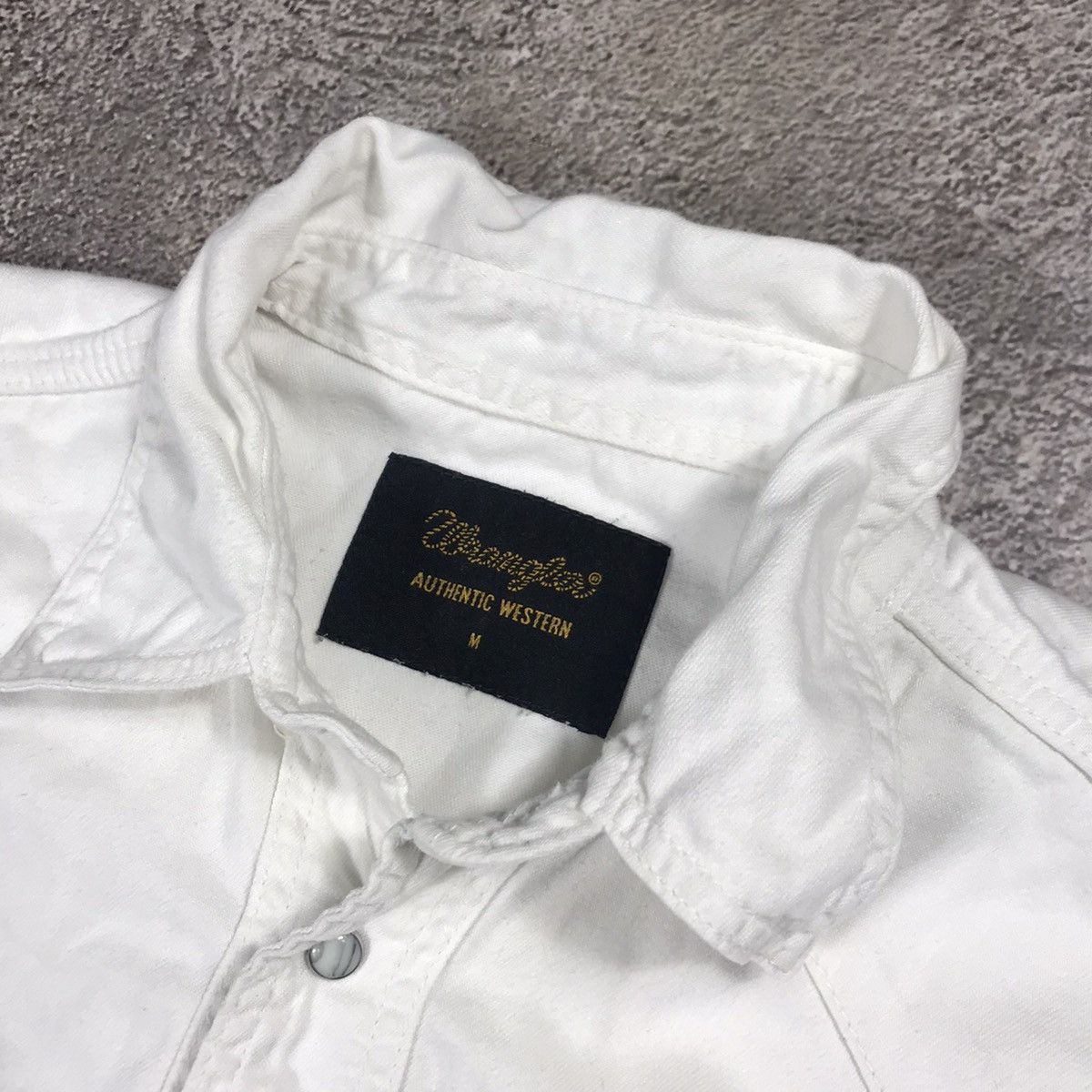 Vintage Vintage Wrangler Western Shirt Cream Workwear Streetwear M Size US M / EU 48-50 / 2 - 6 Thumbnail