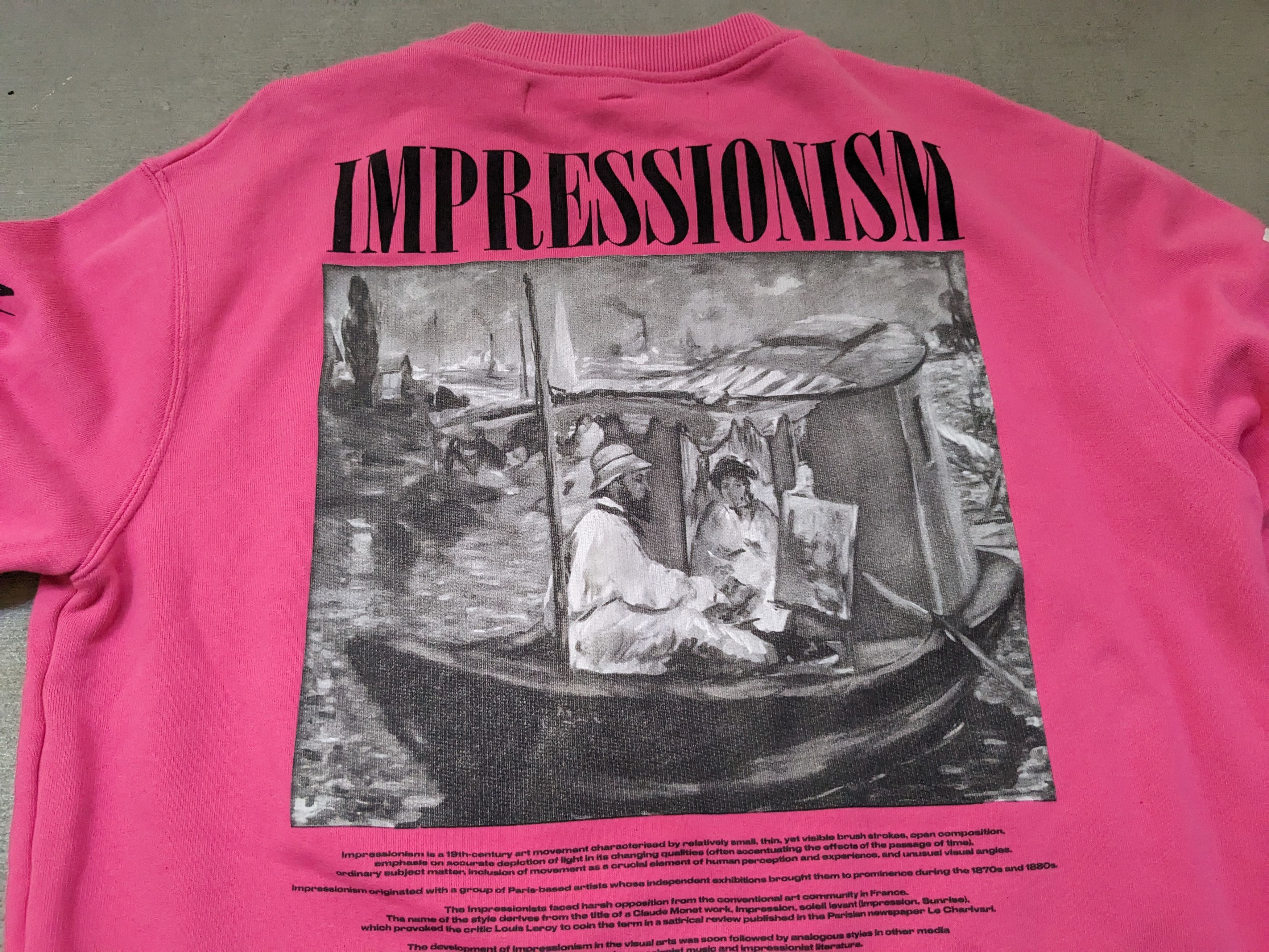 Off-White Off-White Impressionism Crewneck Sweater Pink Cotton Size US L / EU 52-54 / 3 - 5 Thumbnail