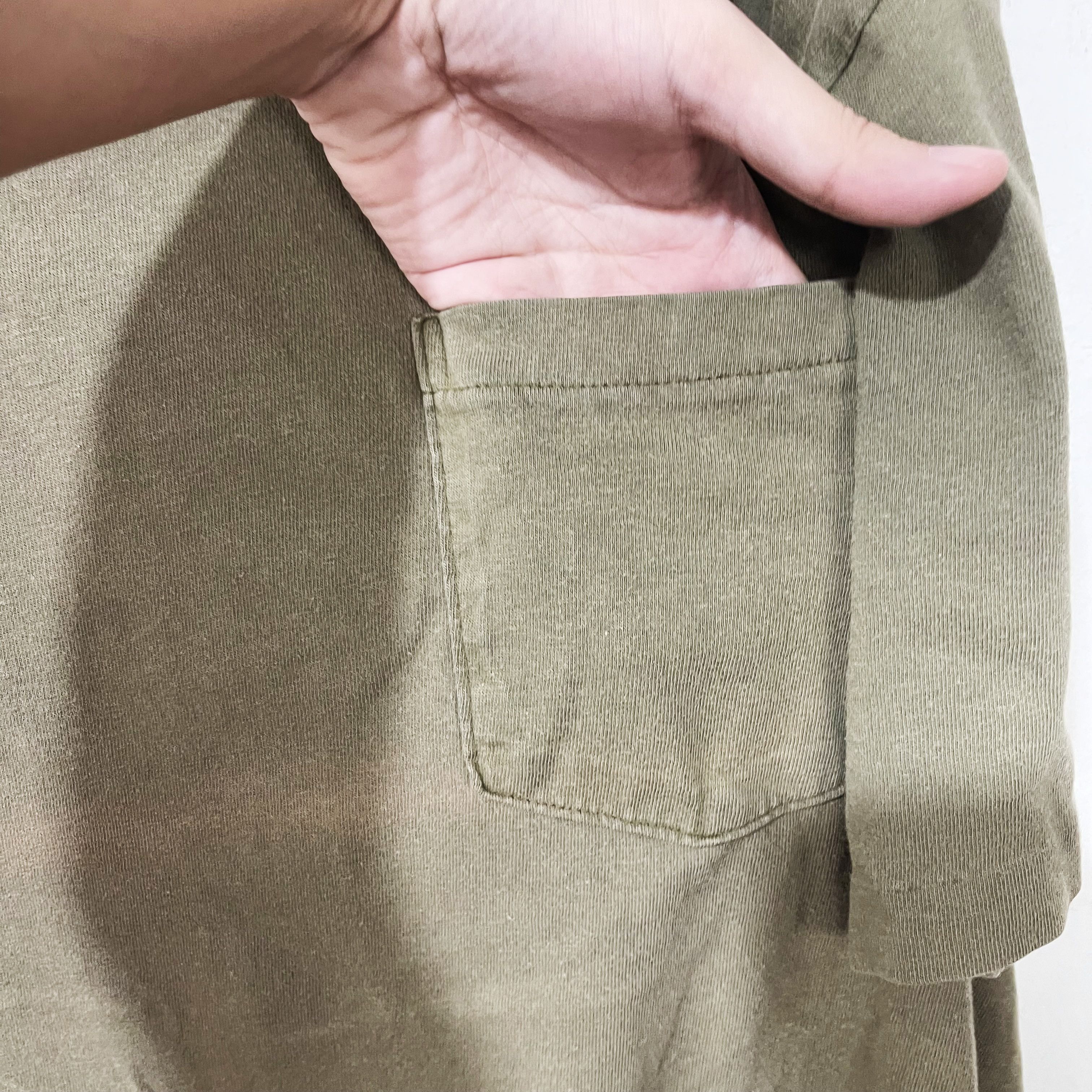 Gap Vintage 90s Gap Olive Pocket T-Shirt Size US XL / EU 56 / 4 - 2 Thumbnail