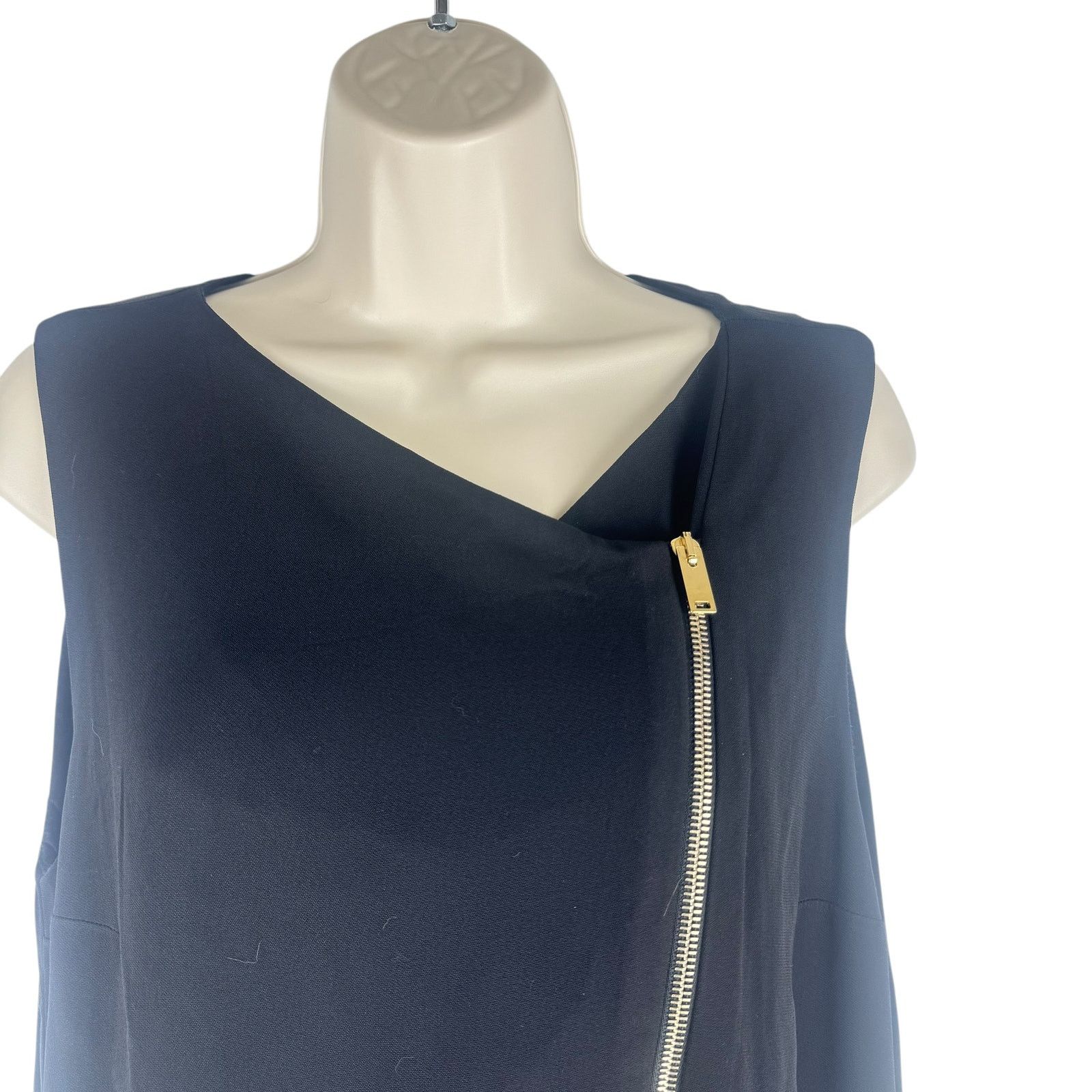 Stella McCartney New Stella Mccartney Asymmetric Dress Sleeveless Zip Black Size M / US 6-8 / IT 42-44 - 5 Thumbnail