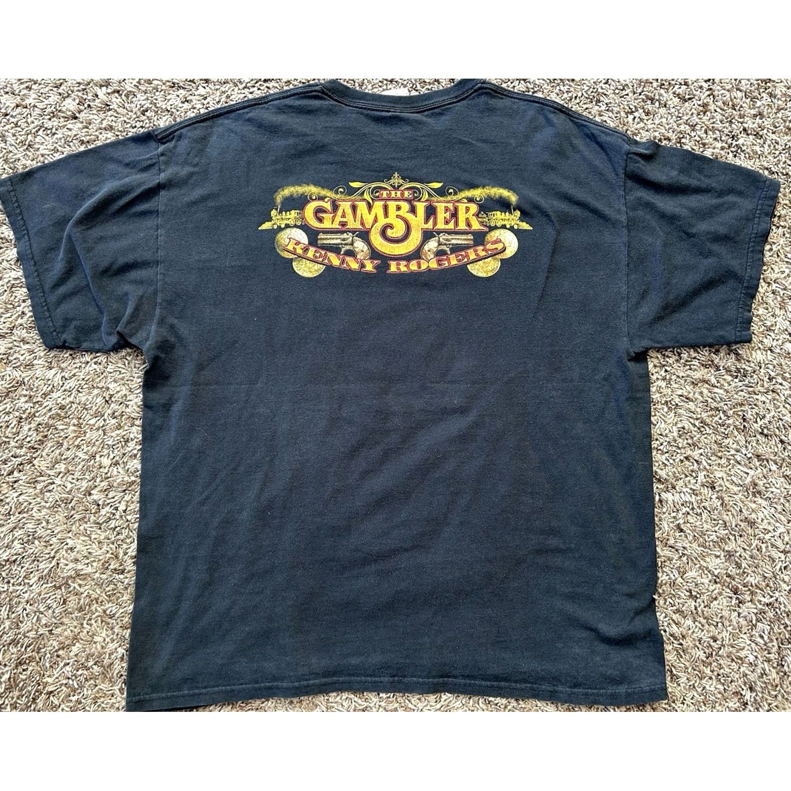 Gildan VINTAGE Kenny Rogers The Gambler Men’s T-shirt XL Black Gildan Shirt Adults XL Black 70s 80s Music Mens Size US XL / EU 56 / 4 - 2 Thumbnail