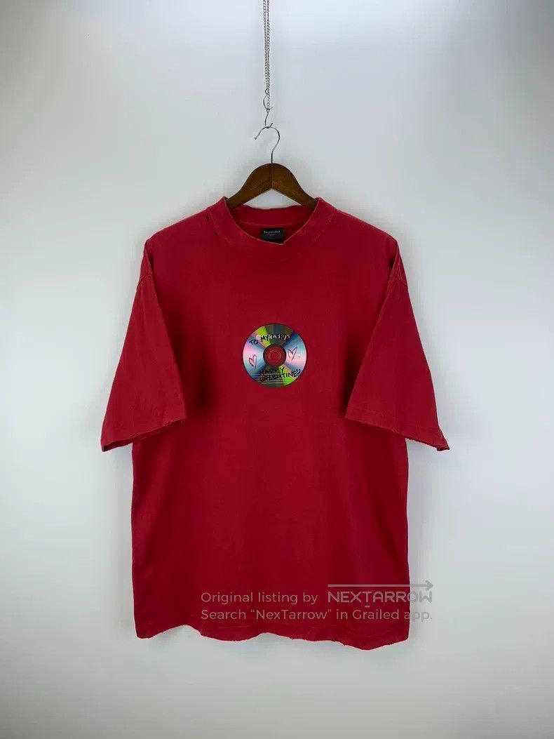 Balenciaga Balenciaga Letter Light Disc Printed Crew Neck Short Sleev Size US L / EU 52-54 / 3 - 1 Thumbnail