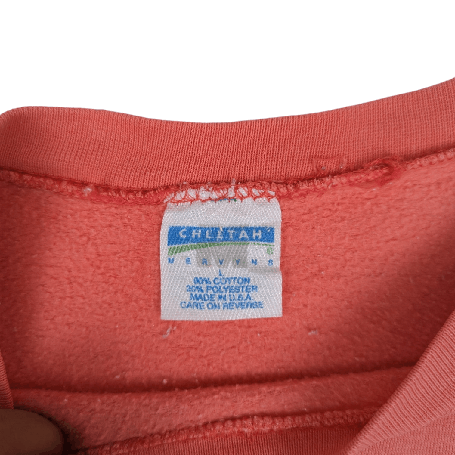 Vintage Vintage 90's CHEETAH Plain Peach Jumper Sweatshirt Size US L / EU 52-54 / 3 - 7 Thumbnail