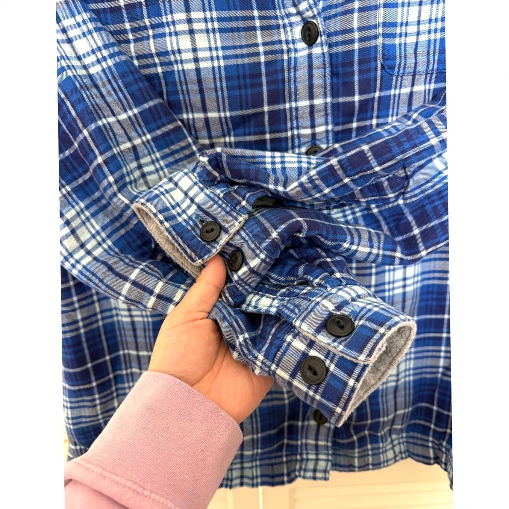 Vintage L.L.Bean Button Down Overshirt Plaid Flannel Blue S Regular Mens Long Sleeve Overshirt with minor blemish Size US S / EU 44-46 / 1 - 5 Thumbnail