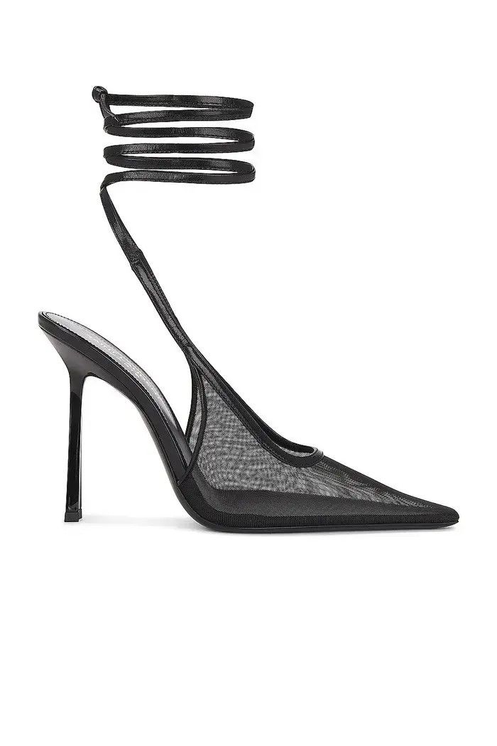 Saint Laurent Paris oc11z1225 776291 OXALIS Slingback Pumps in Mesh in Black Size US 6 / IT 36 - 1 Thumbnail