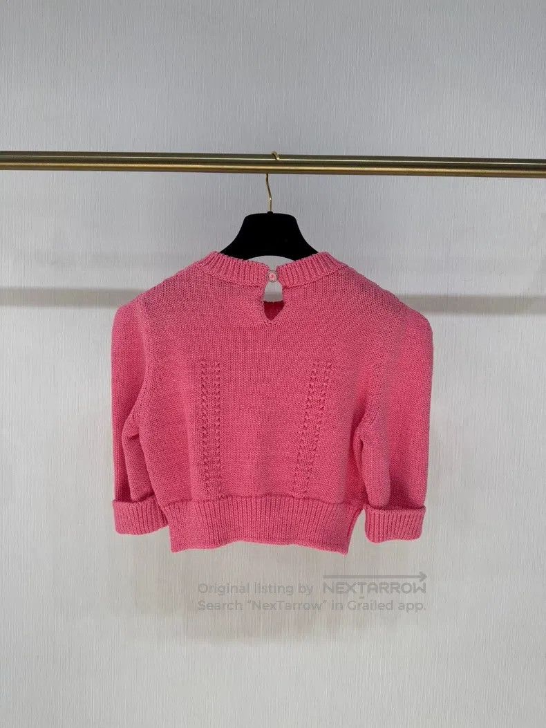 Chanel Chanel 22S Pink Puff Sleeve Knit sweater Size XS / US 0-2 / IT 36-38 - 5 Thumbnail