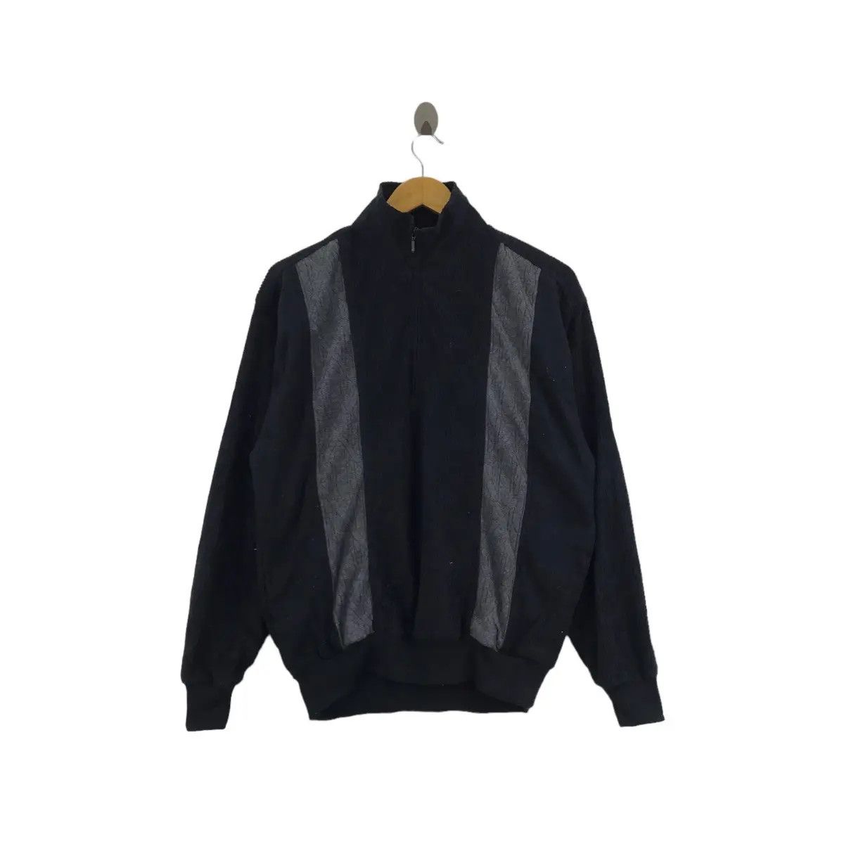 Vintage Vintage PIAZZA VALENTINO ITALY Striped Fleece Jacket Size US M / EU 48-50 / 2 - 1 Thumbnail