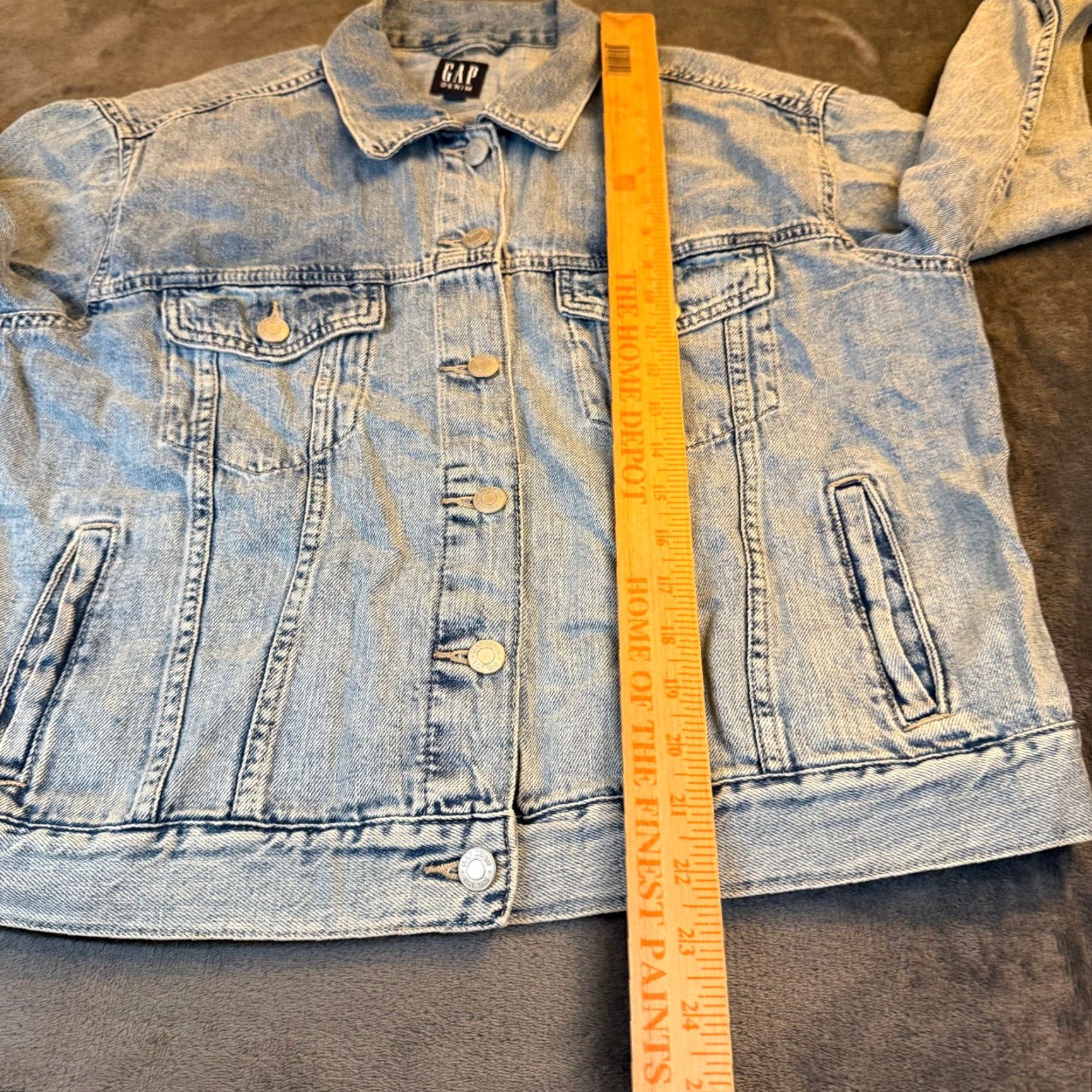 Gap GAP Jacket Denim Trucker Light Wash Classic Button Front Women L Blue Regular Size L / US 10 / IT 46 - 7 Thumbnail