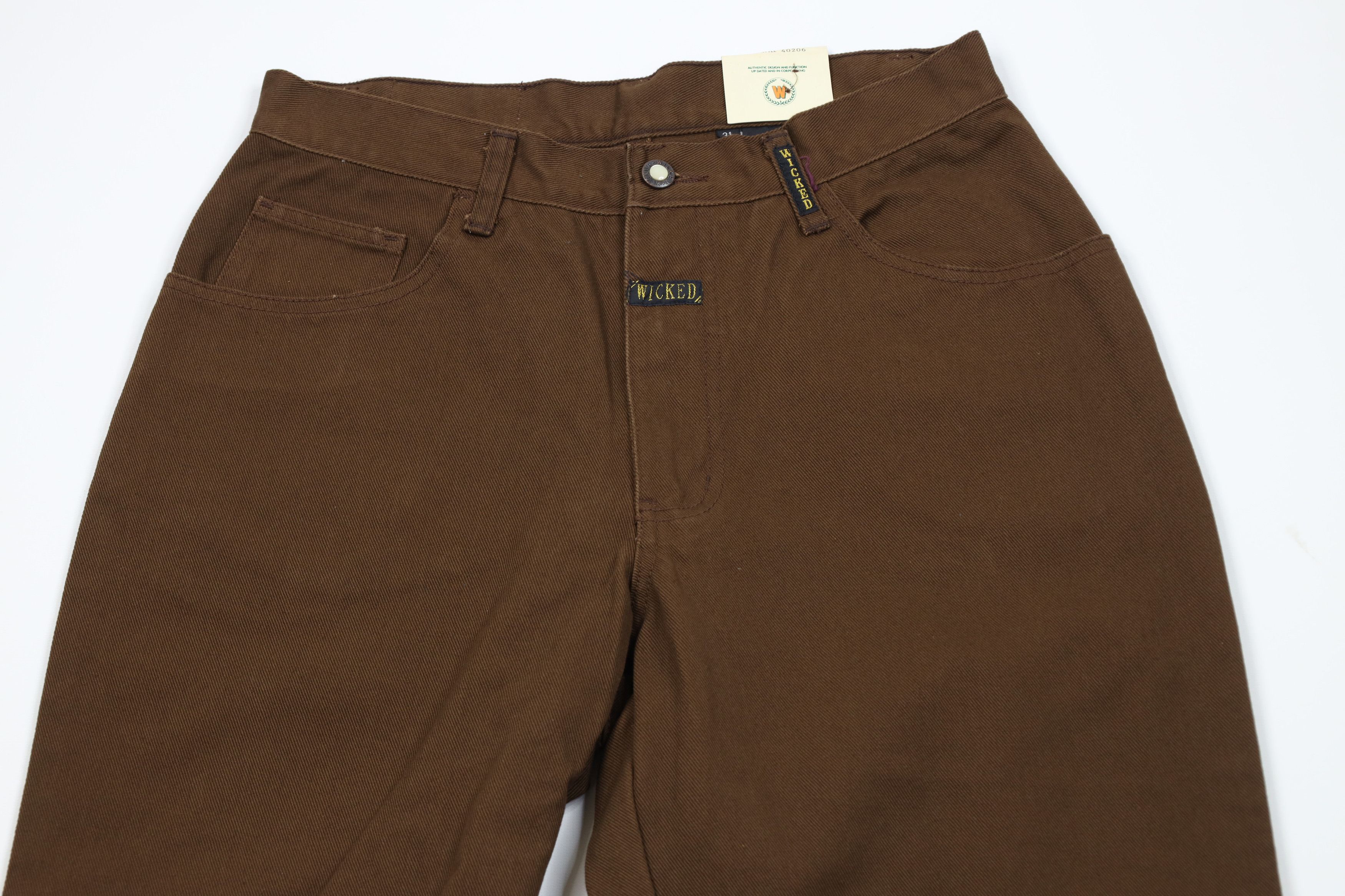 Vintage Deadstock Vintage 90s Streetwear Fit Skateboard Jeans Brown Size US 31 - 2 Thumbnail